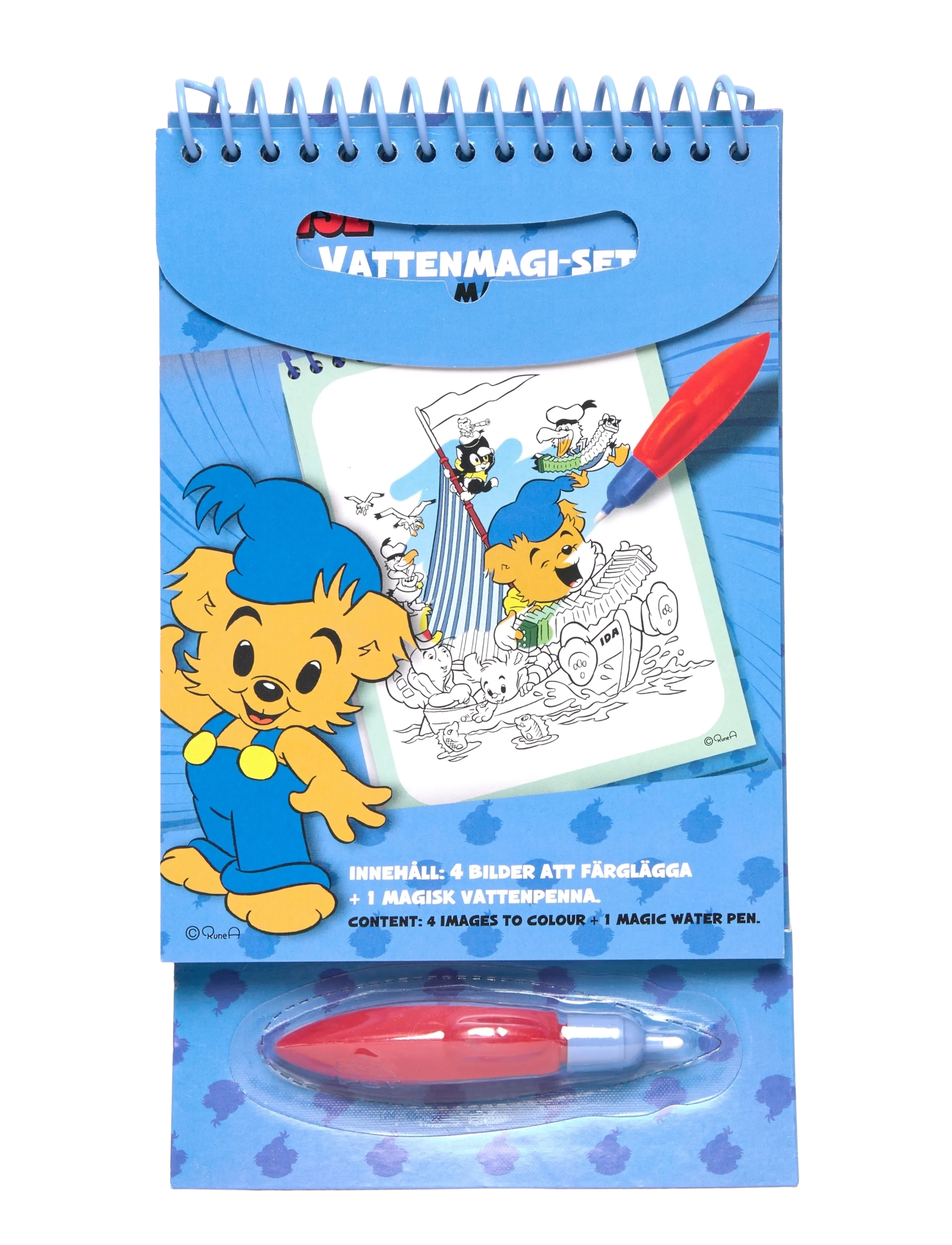 Bamse - BAMSE, Vandmagisk sæt m/magisk vandpen - male- & kreabøger - blue - 3