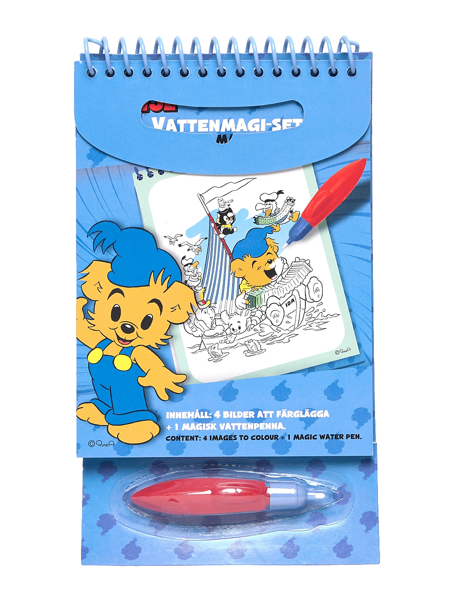 Bamse - BAMSE, Water magic set w/magic water pen - värvimis- & käsitööraamatud - blue - 3