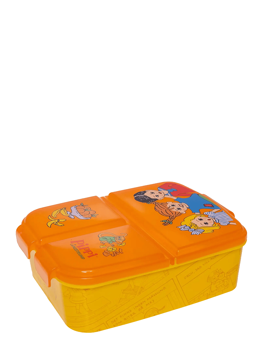 Pipi Pikksukk - PIPPI LONGSTOCKING Multi compartment sandwich box - yellow - 0