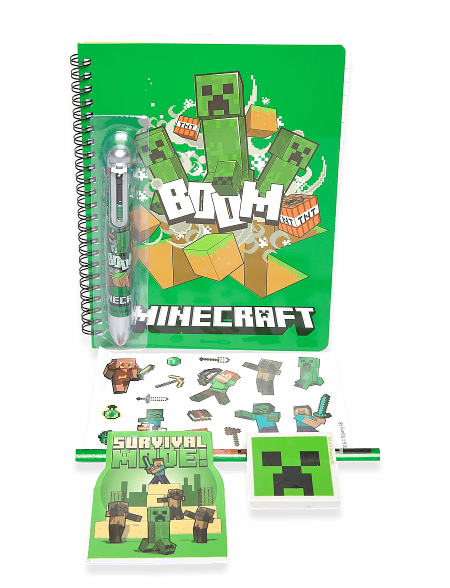 Minecraft - MINECRAFT, Writing Set, w/ multi-color pen - kalenterit & muistikirjat - green - 0