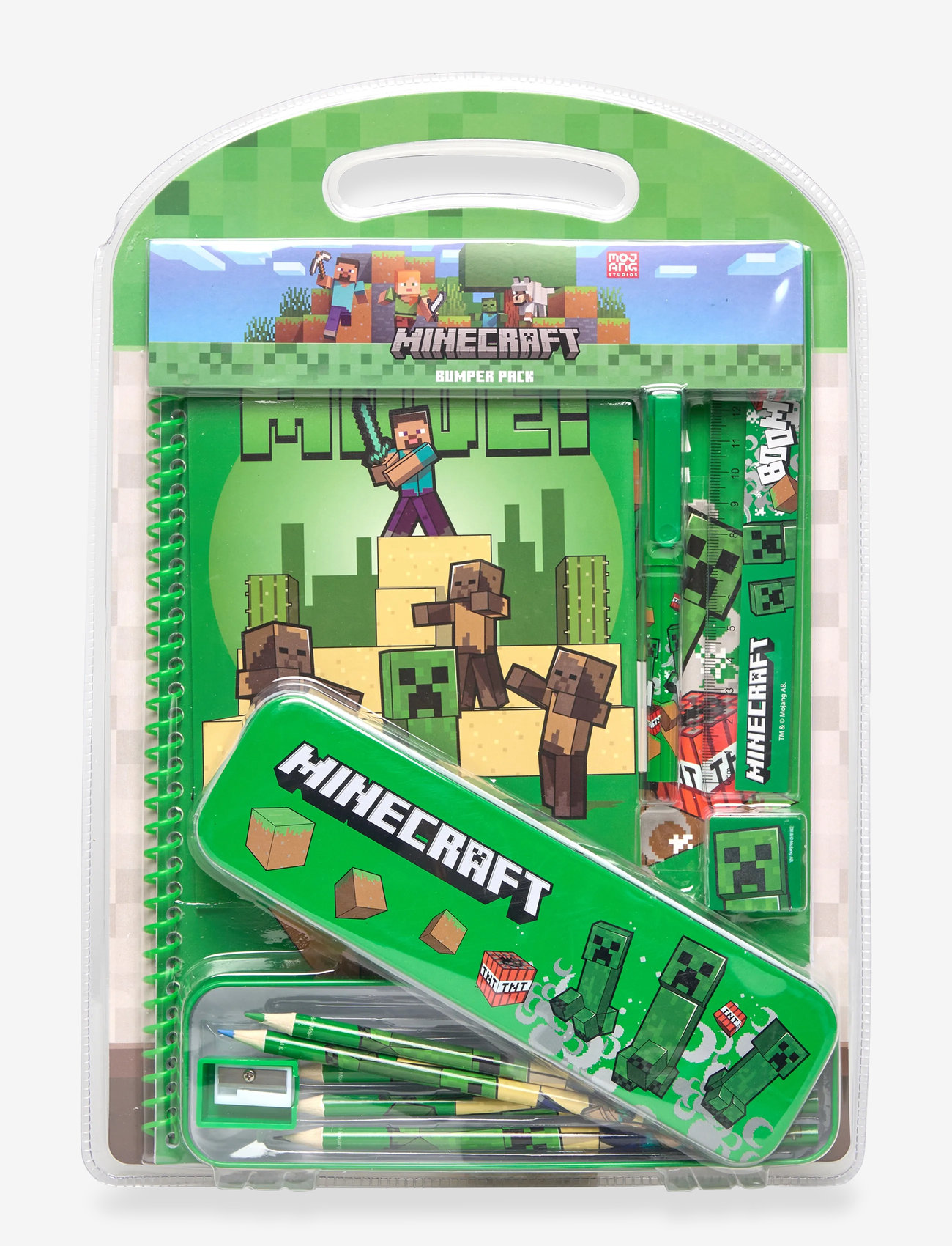 Minecraft - MINECRAFT, Stationery Bumper set w/tin case, notebook - kalender & notizbücher - green - 0