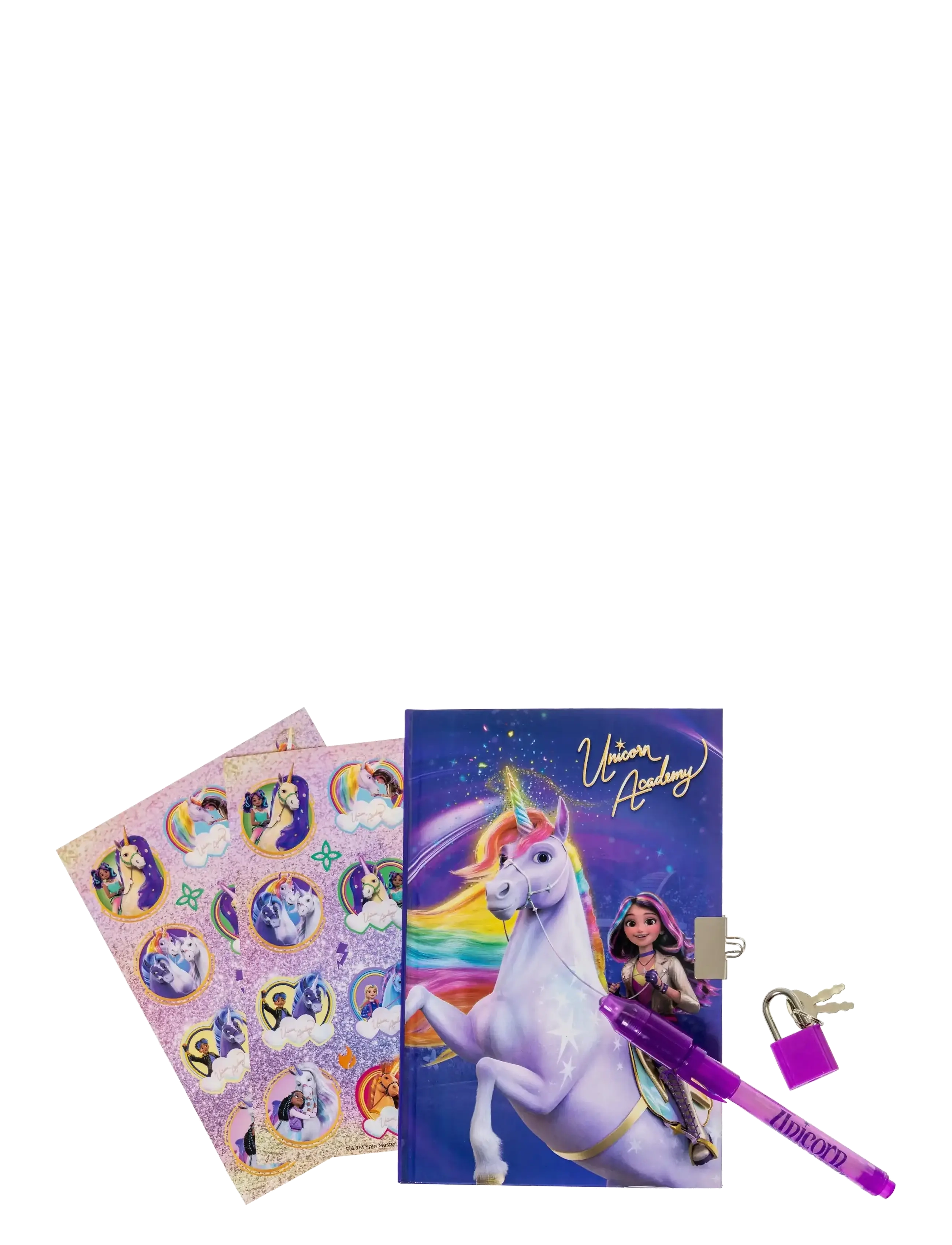 Unicorn Academy - UNICORN ACADEMY Magic Diary - Diary w/magic ink pen, gift box - kalenterit & muistikirjat - purple - 1
