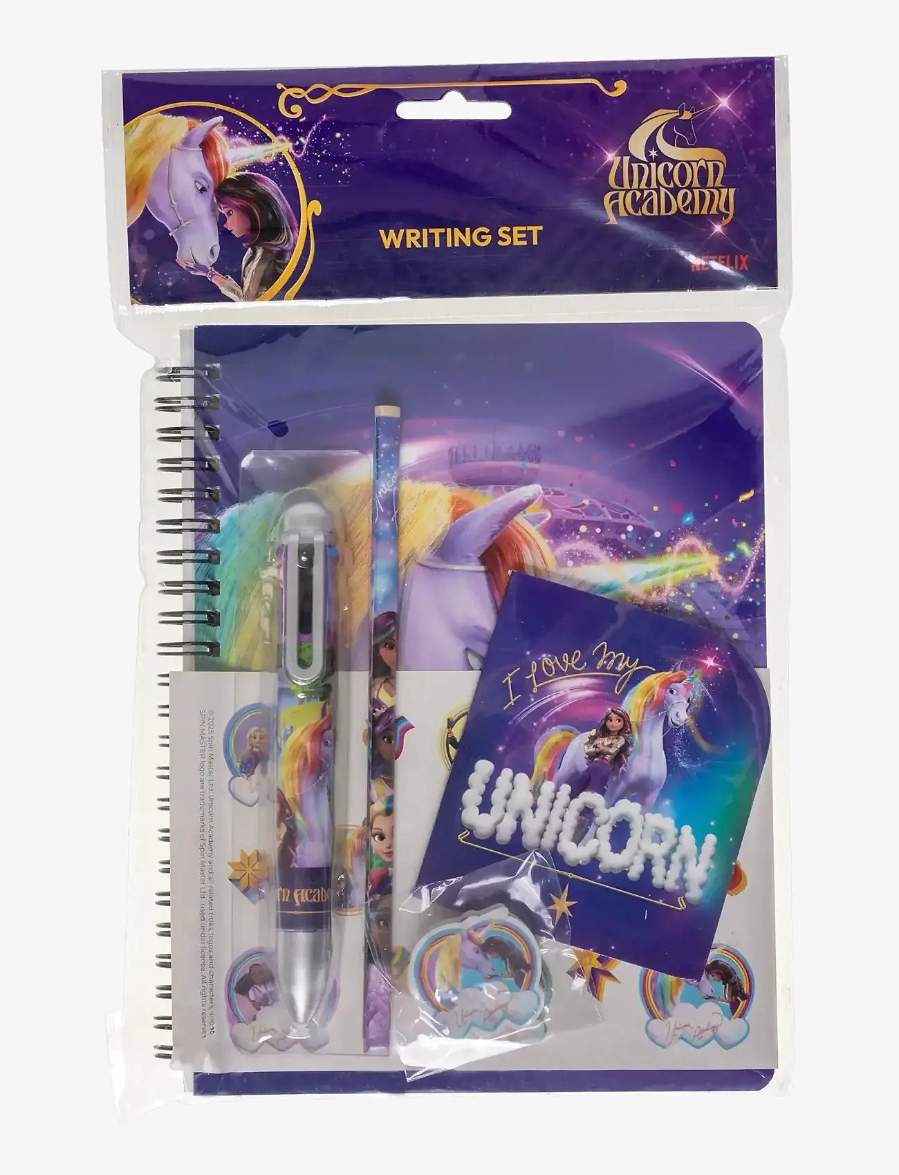 Enhörning - UNICORN ACADEMY, Skrivarset, med flerfärgad penna - kalendrar & anteckningsblock - purple - 0