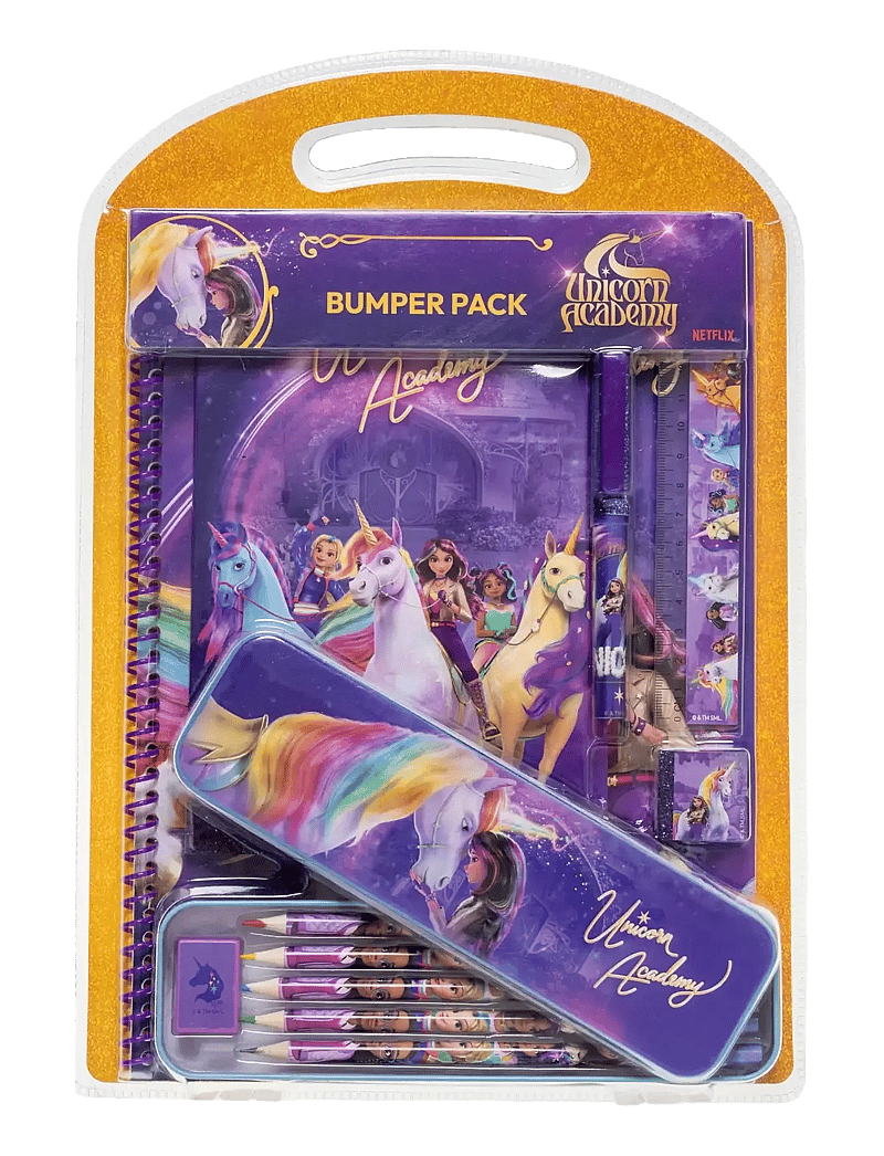 Euromic - UNICORN ACADEMY, Bumper set w/tin case, notebook - kalendrid ja märkmikud - purple - 0