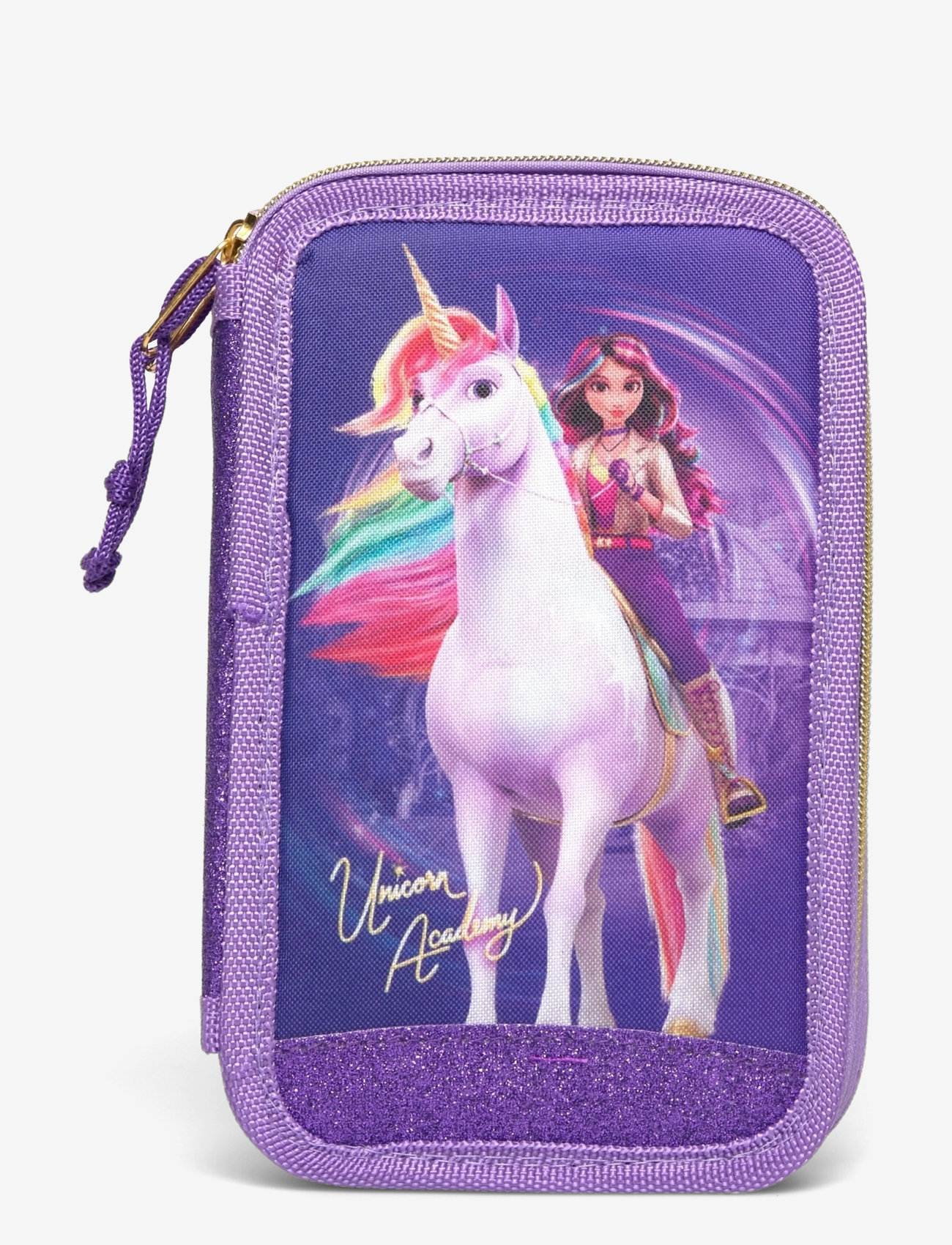 Ükssarvik - UNICORN ACADEMY, Filled double pencil case - pinalid - purple - 0