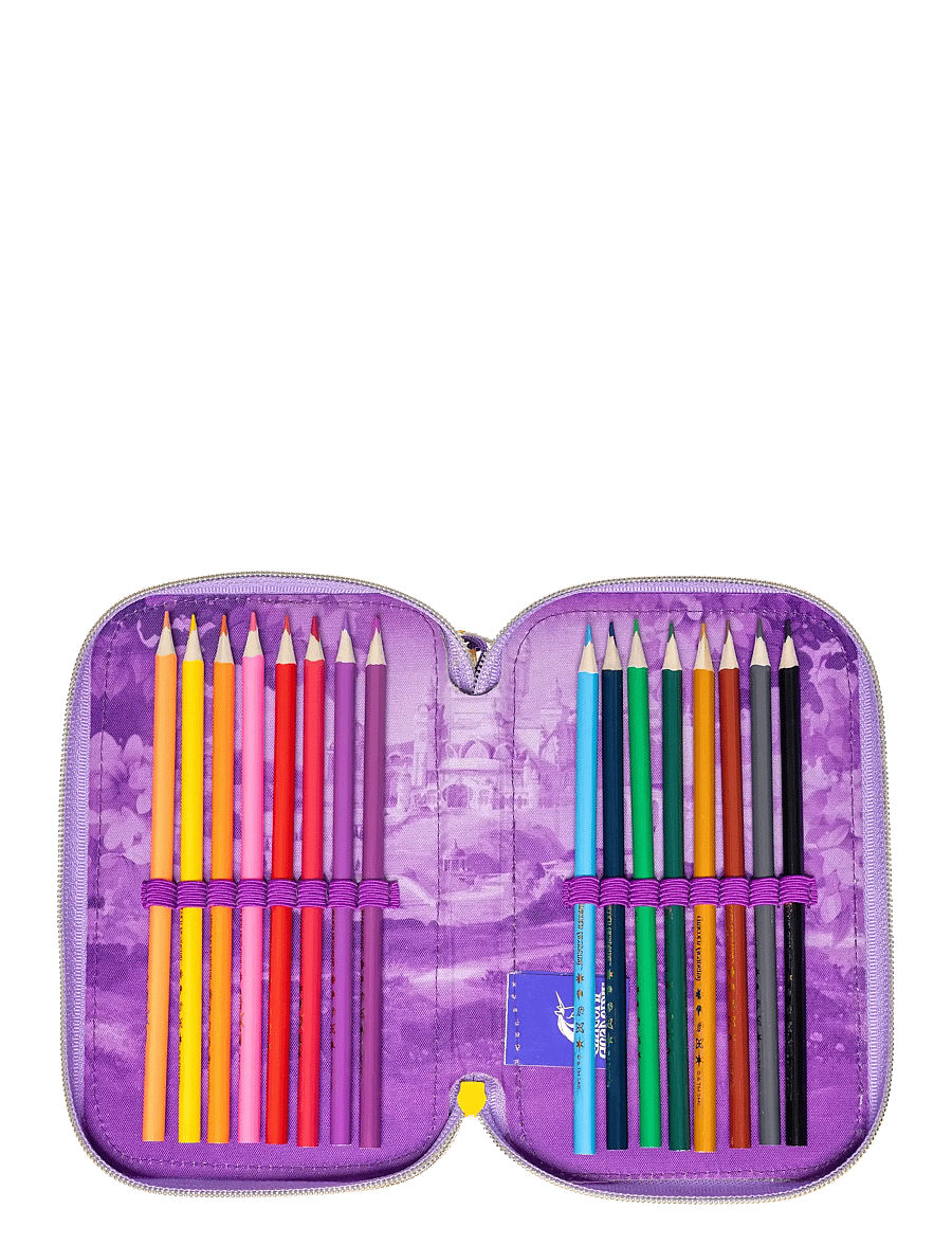 Unicorn Academy - UNICORN ACADEMY, Filled double pencil case - penāļi - purple - 3
