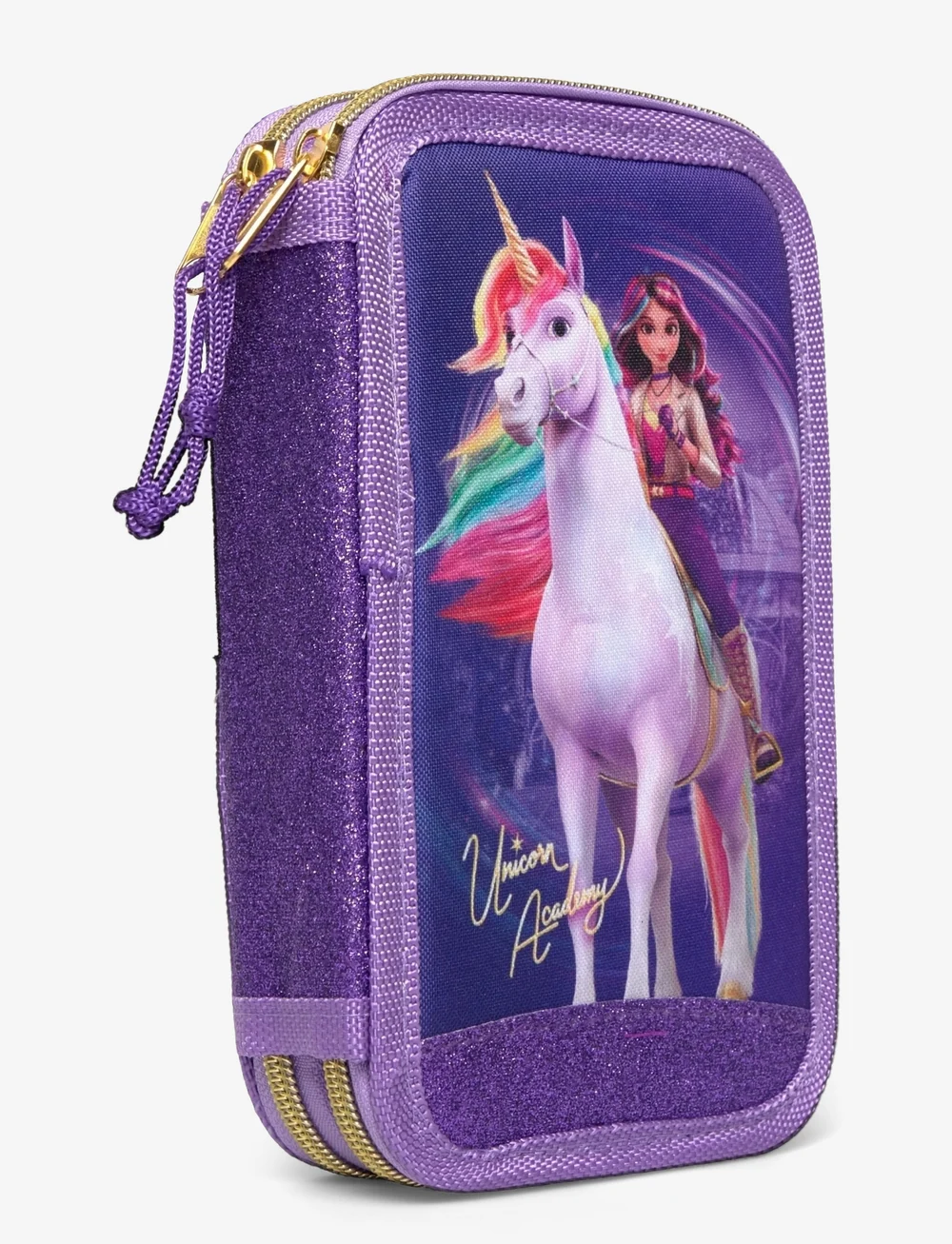 Einhorn - UNICORN ACADEMY, Filled double pencil case - federmäppchen - purple - 4
