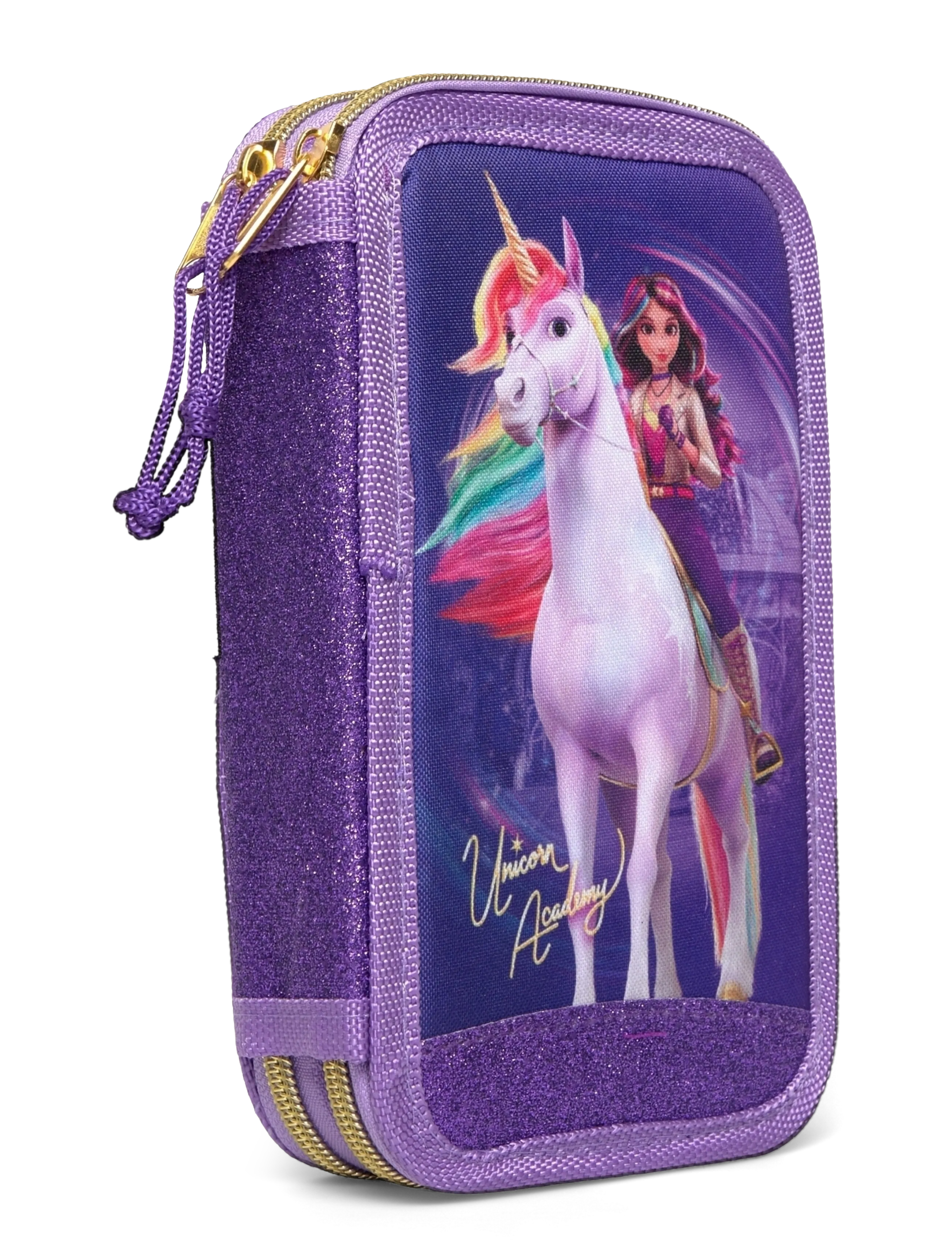 Unicorn Academy - UNICORN ACADEMY, Filled double pencil case - etui - purple - 4