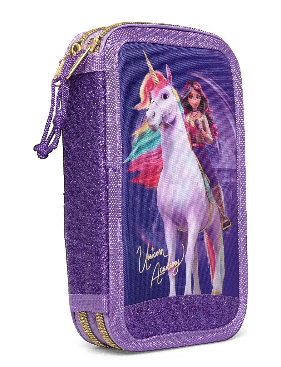 Unicorn Academy - UNICORN ACADEMY, Filled double pencil case - penāļi - purple - 4