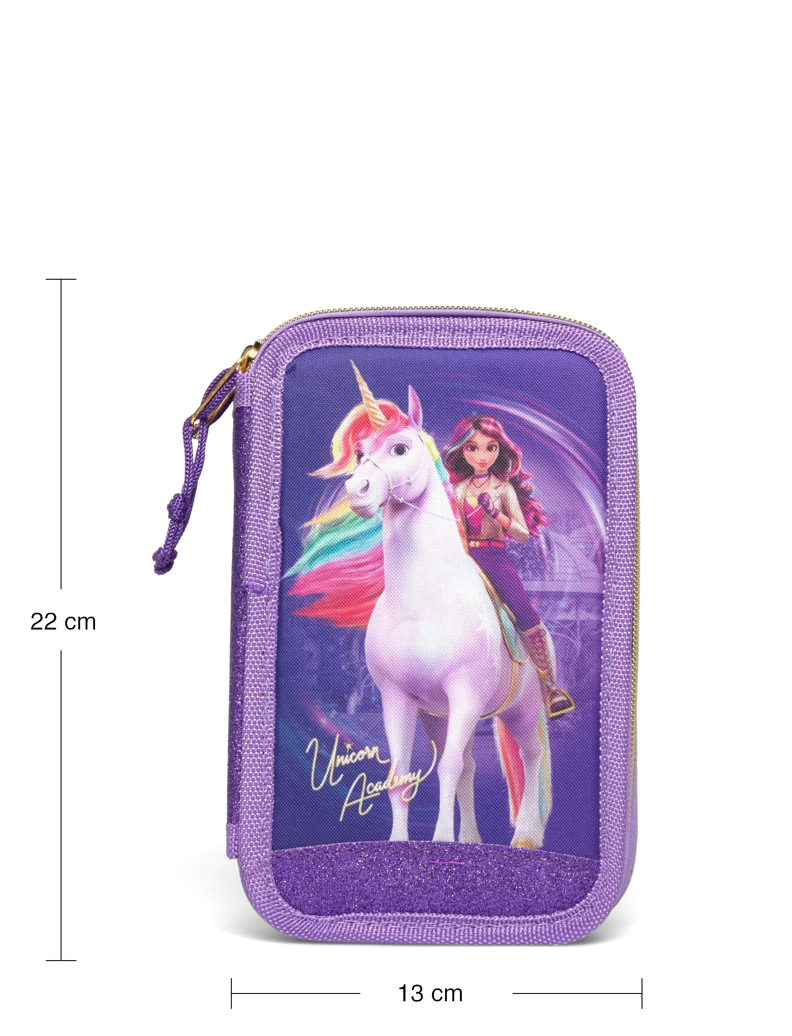 Unicorn Academy - UNICORN ACADEMY, Filled double pencil case - etui - purple - 5