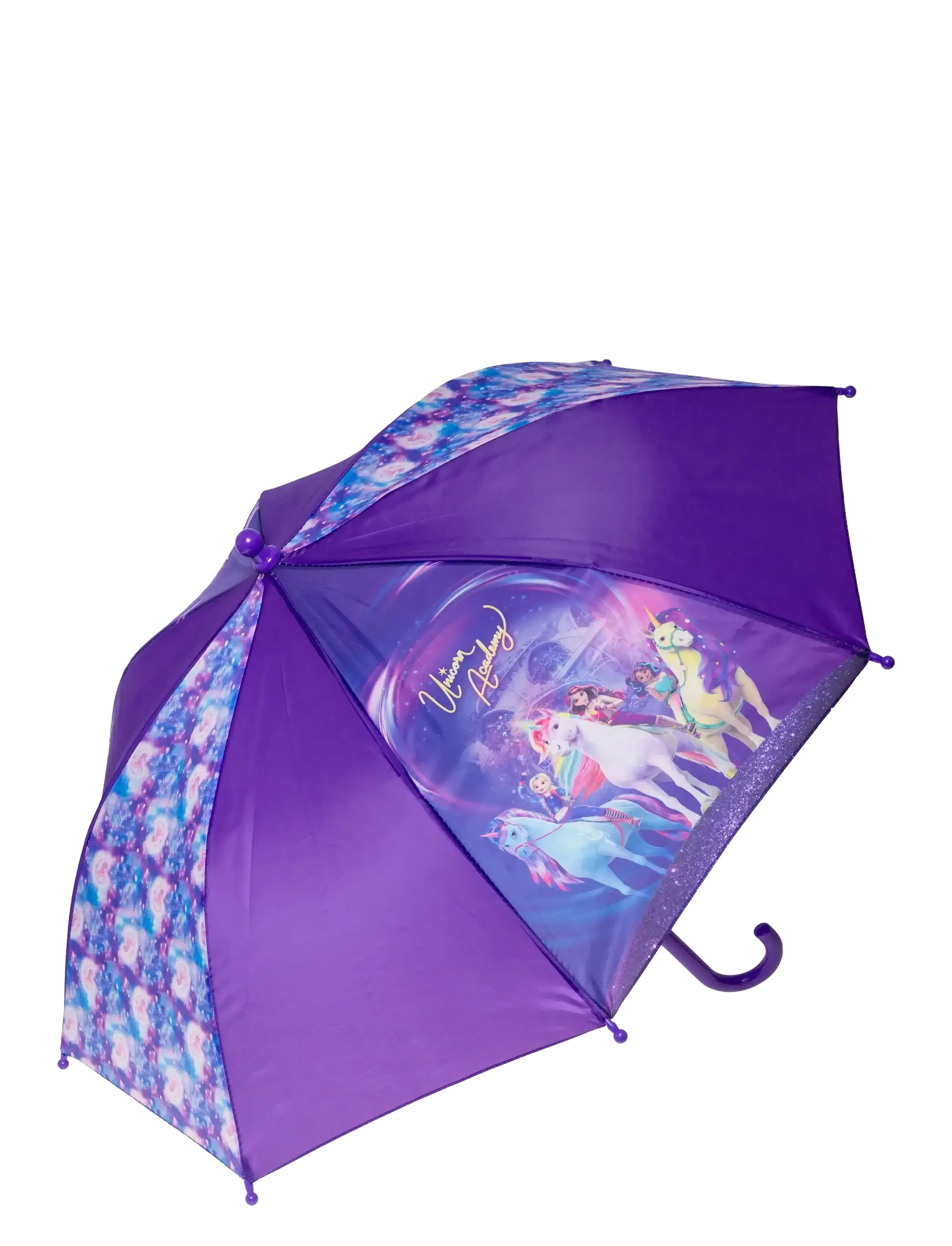 EUROMIC Unicorn Academy, Paraply, L 58 Cmx70 Cm Lila - One Size - Kinder