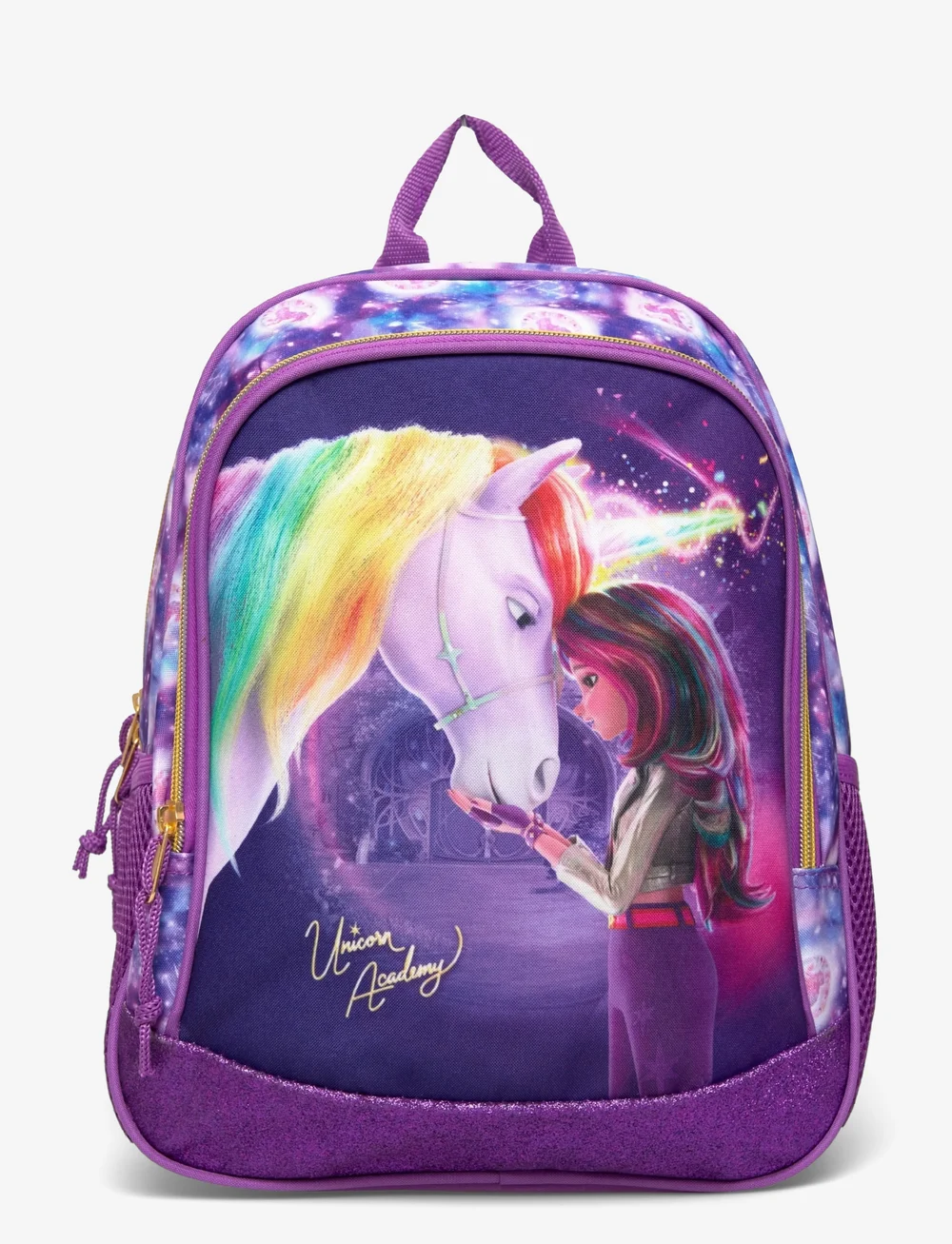 Einhorn - UNICORN ACADEMY, Medium backpack, 35 x 26 x 18 cm - schultaschen - purple - 0