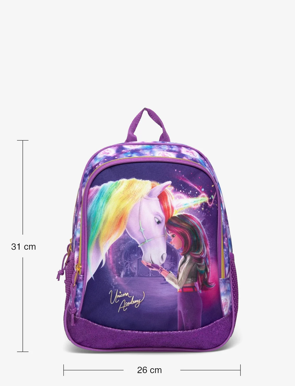 Einhorn - UNICORN ACADEMY, Medium backpack, 35 x 26 x 18 cm - schultaschen - purple - 3