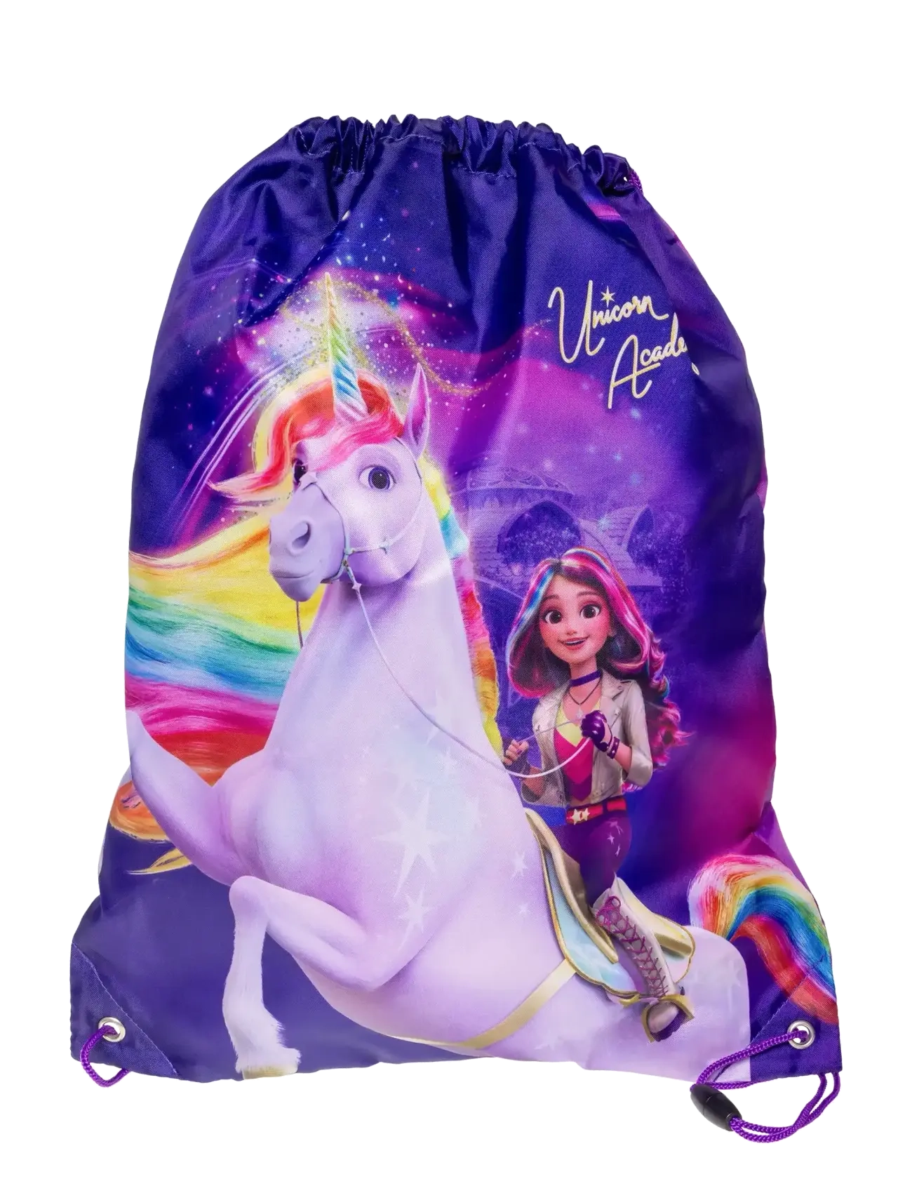 Euromic UNICORN ACADEMY, Snøre gymnastikpose, 35 x 45 cm - Tasker - PURPLE / purple