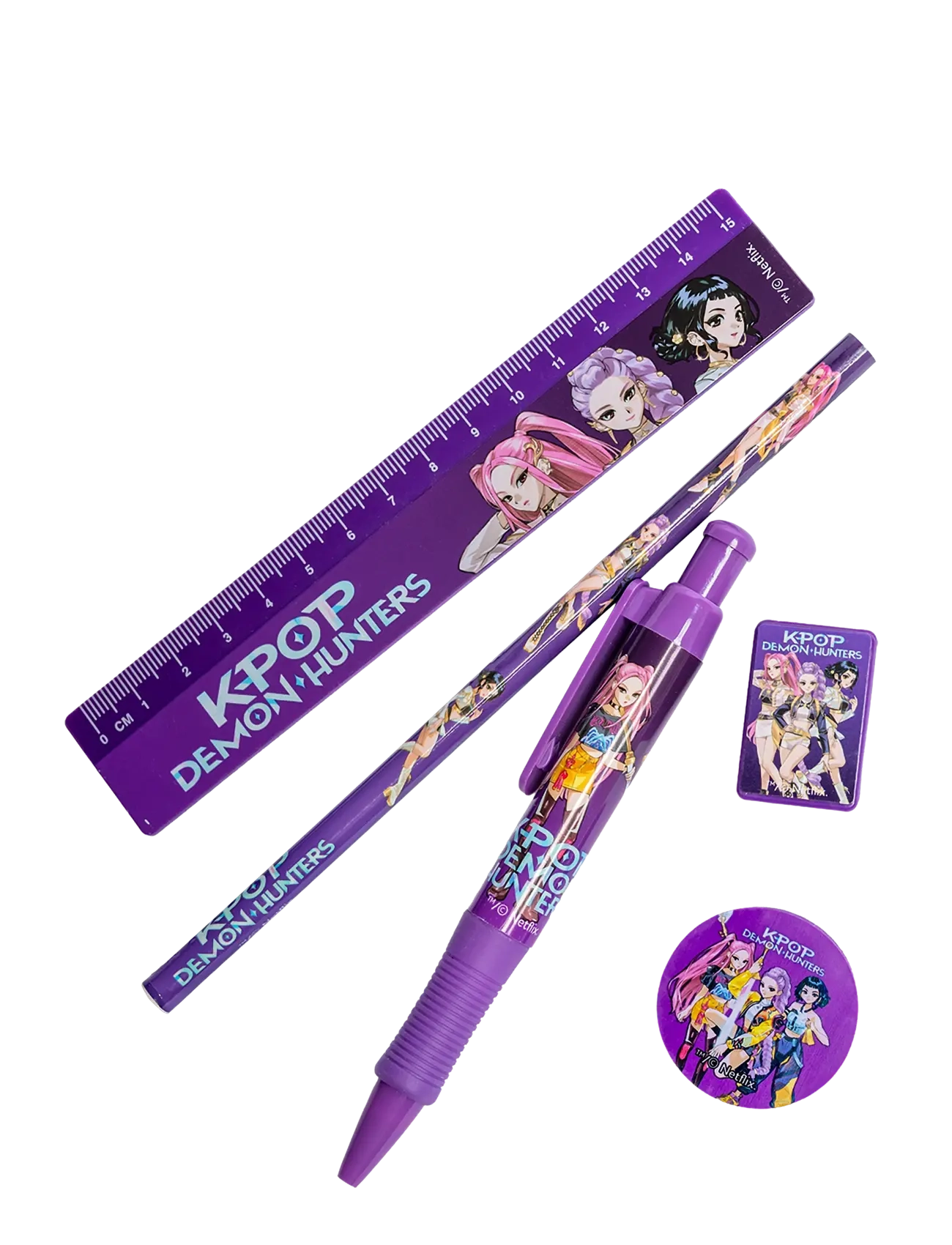 Demon Hunters - KPop Demon Hunters 5-pc. stationery set - purple - 1