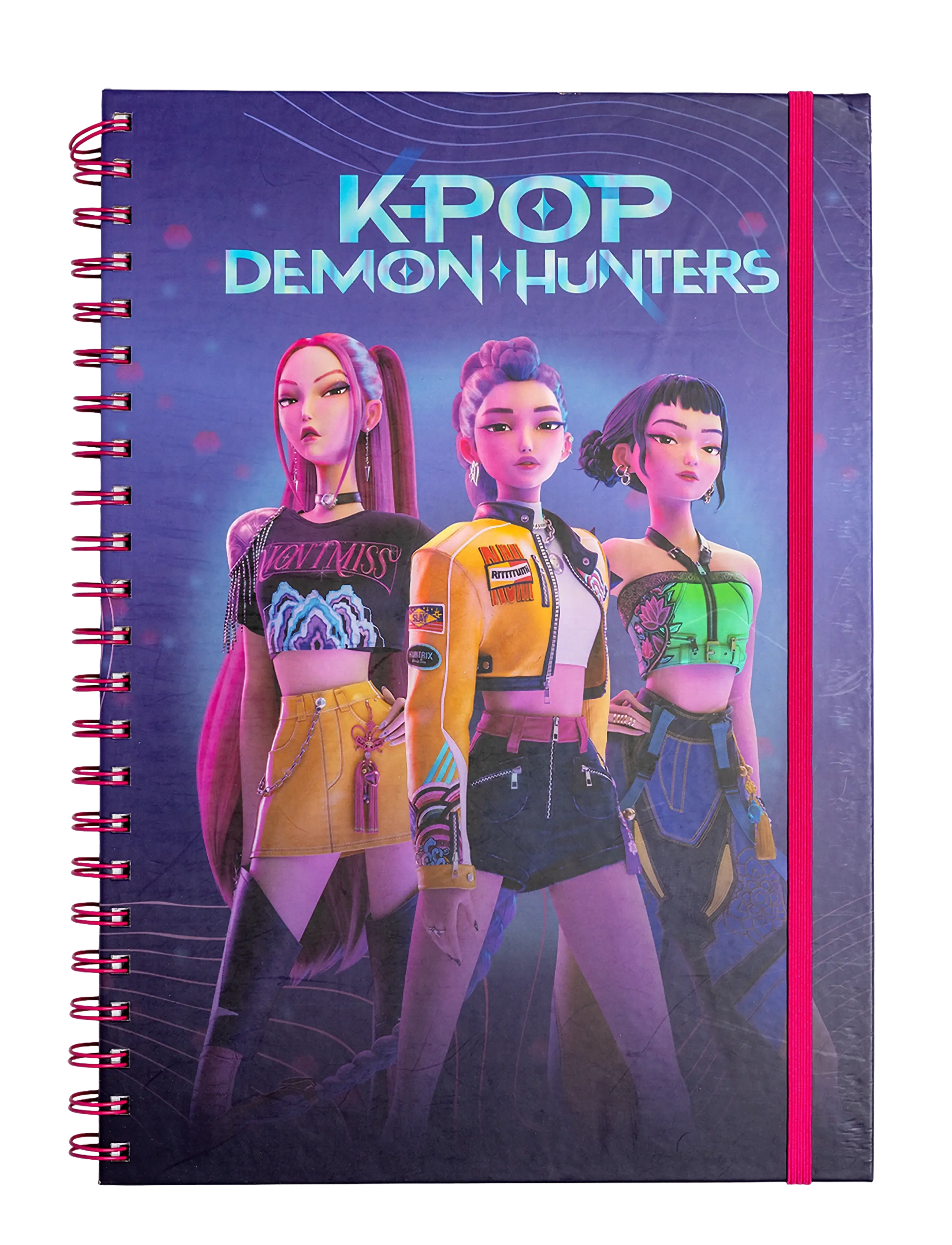 Demon Hunters Kpop Demon Hunters A4 Notesbog, Børn, Kalender og notesbog, Lila, Str: ONE SIZE