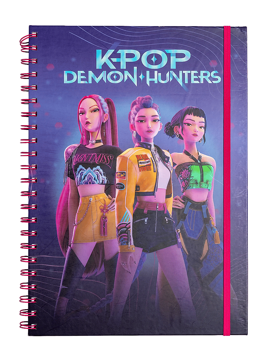 Demon Hunters - Kpop Demon Hunters A4 wiro notebook - kalender & notizbücher - purple - 0