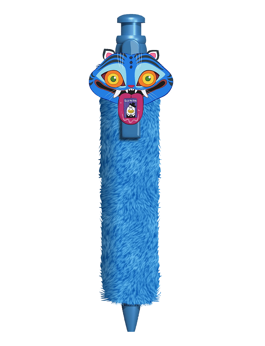 Demon Hunters - KPop Demon Hunters Fuzzy pen - blue - 0