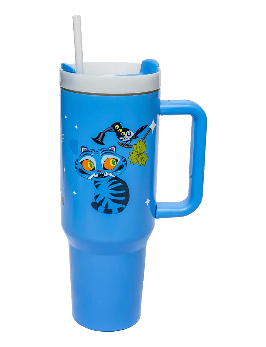 Demon Hunters - KPop Demon Hunters Fuzzy Tumbler - blue - 1
