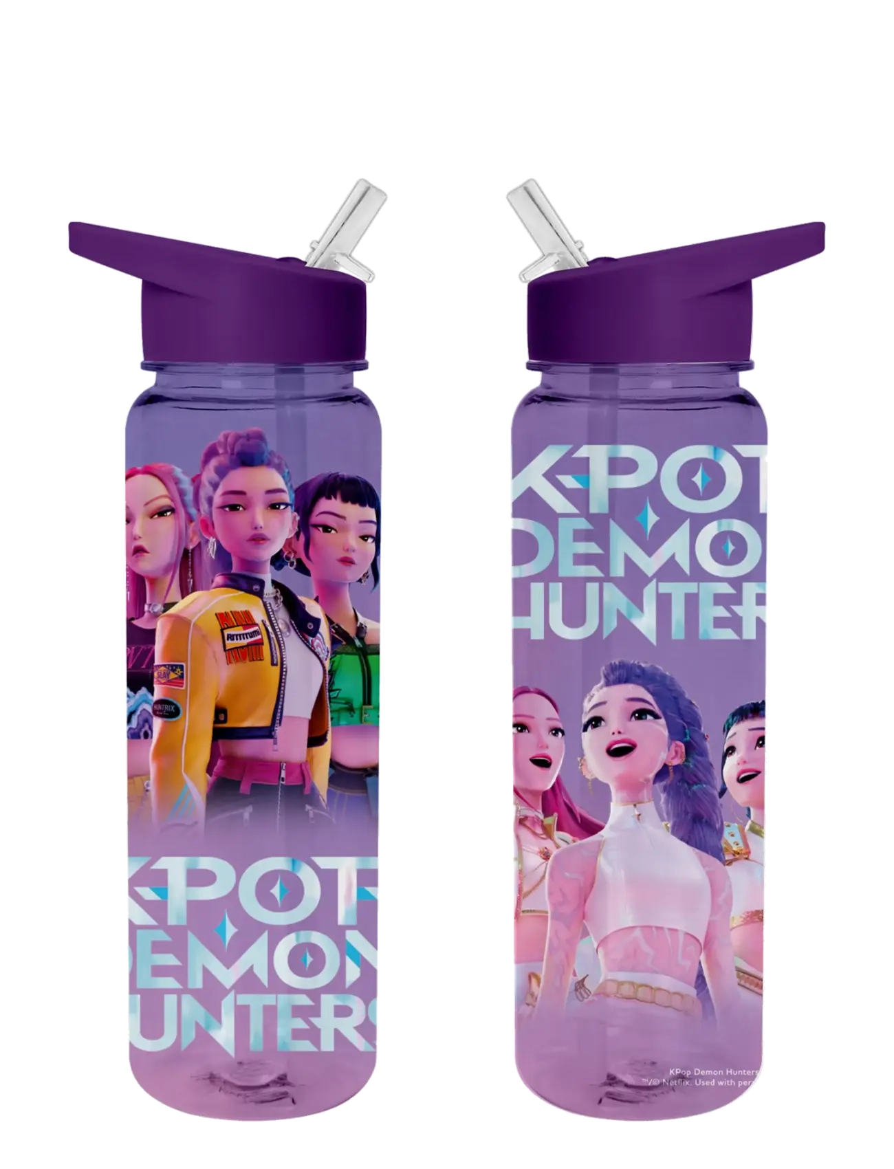 Demon Hunters Kpop Vandflaske, One Size, Home, Lila - Meal Time, Kinder