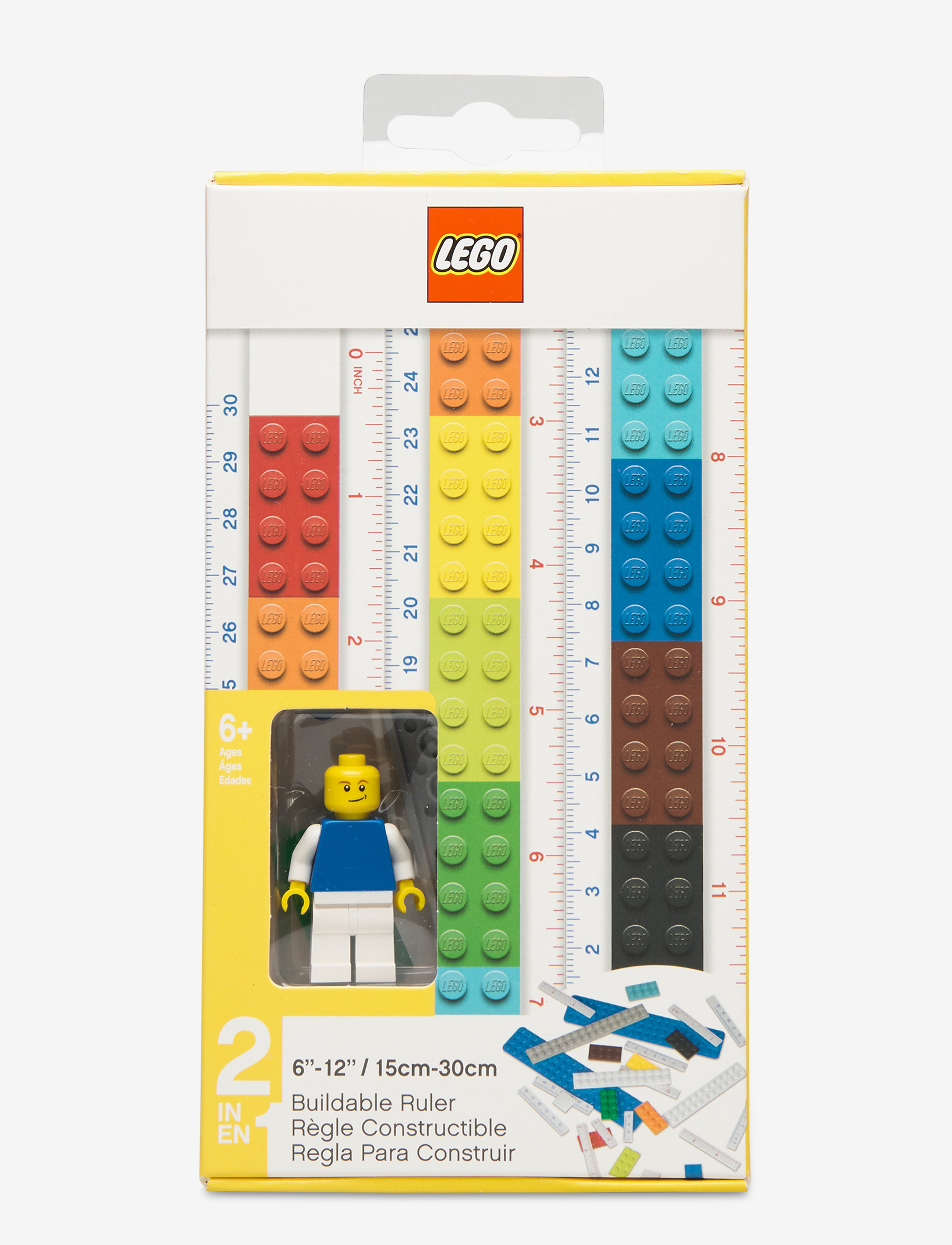 LEGO Lego Stationery Byggelig Lineal, One Size, Yellow, Tegning > Farveblyanter, Børn