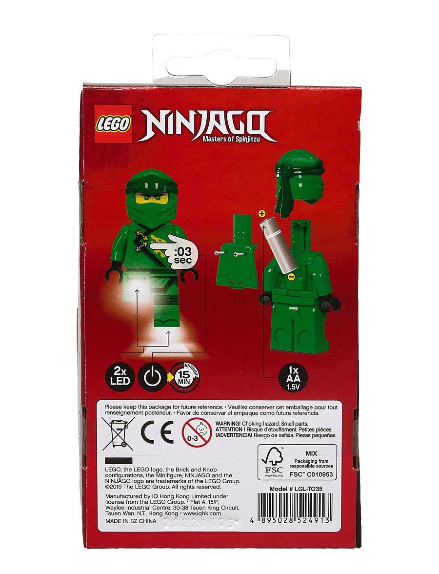 Ninjago - LEGO NINJAGO,Torch with LED light, LLOYD 300% - elektroonika ja meedia - green - 2