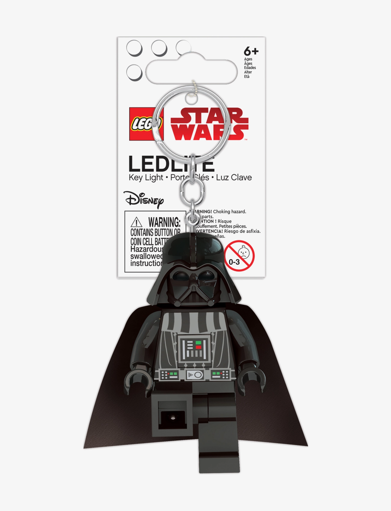 Star Wars Darth Vader Nøglering Med Led-Lys, One Size, Bags, Schwarz - Bag Tags, Kinder