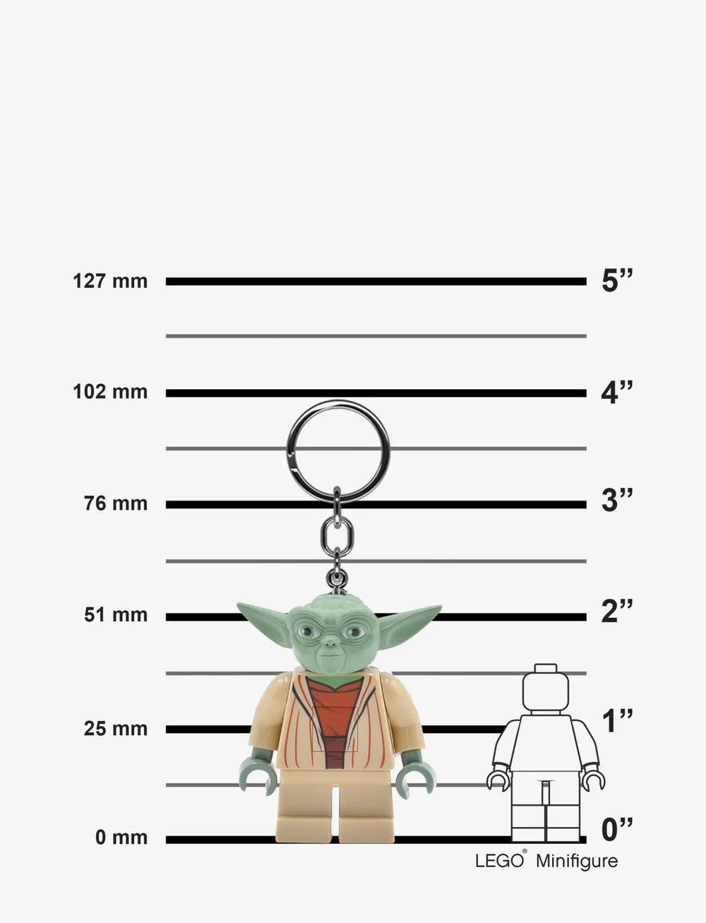 Star Wars - LEGO YODA Key chain w/LED light - zubehör für taschen - green - 3