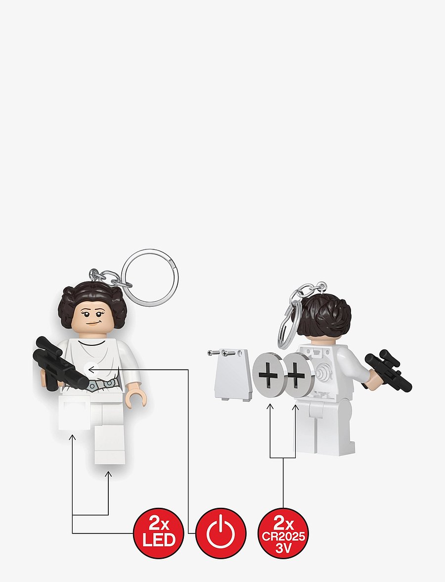 Euromic - LEGO PRINCESS LEIA w/BLASTER Key chain w/LED light - white - 4