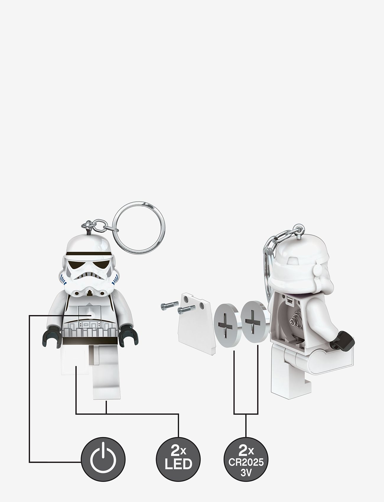 Star Wars - LEGO STORMTROOPER Key chain with LED light - schlüsselanhänger - white - 3