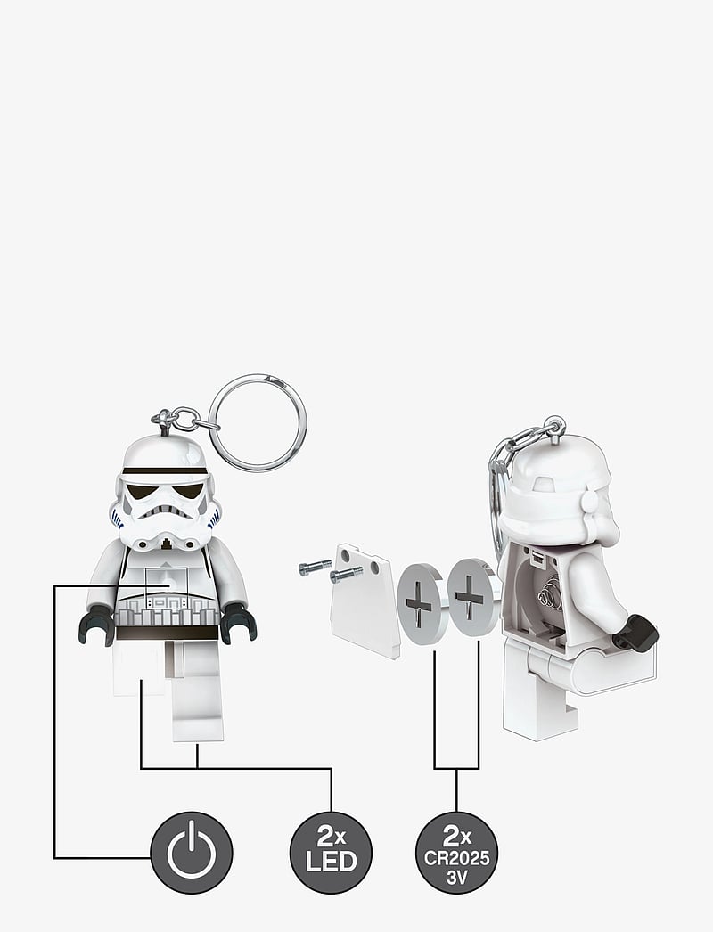 Star Wars - LEGO STORMTROOPER Key chain with LED light - schlüsselanhänger - white - 3