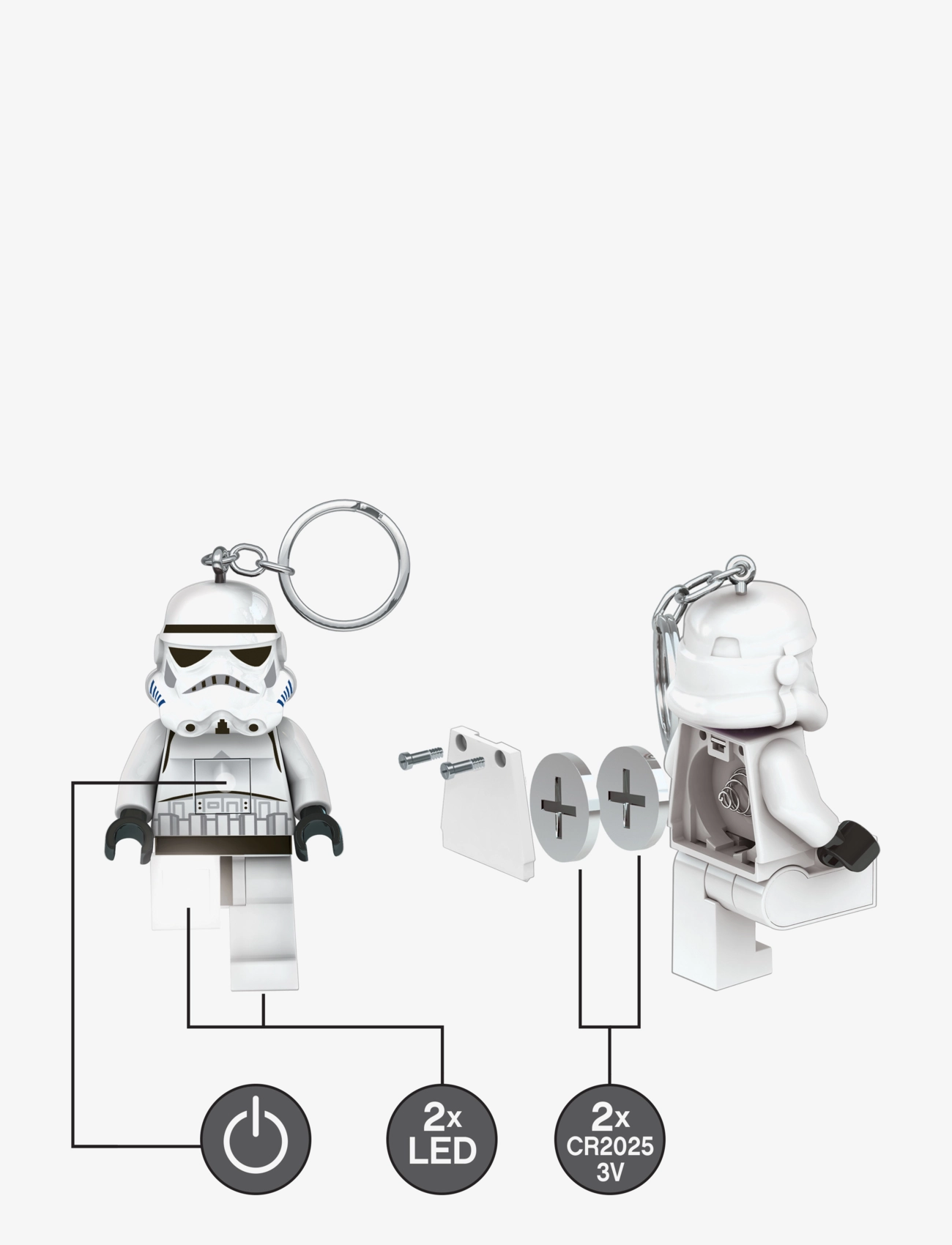 Star Wars - LEGO STORMTROOPER Key chain with LED light - schlüsselanhänger - white - 3