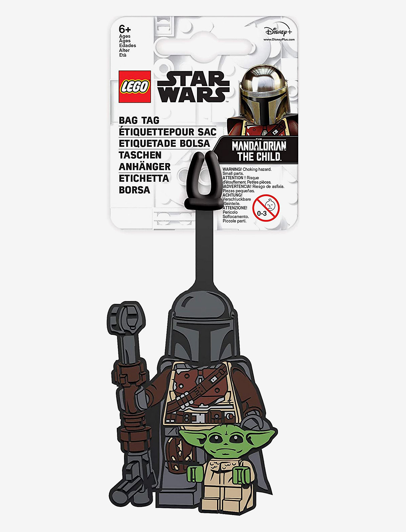 Euromic - LEGO STAR WARS, Bag tag, The Mandalorian w/child - lägsta priserna - black - 0