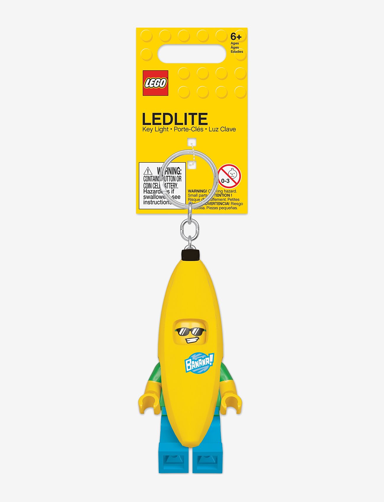 LEGO - LEGO ICONIC, BANANA GUY Key chain with LED light - porte-clés - yellow - 1
