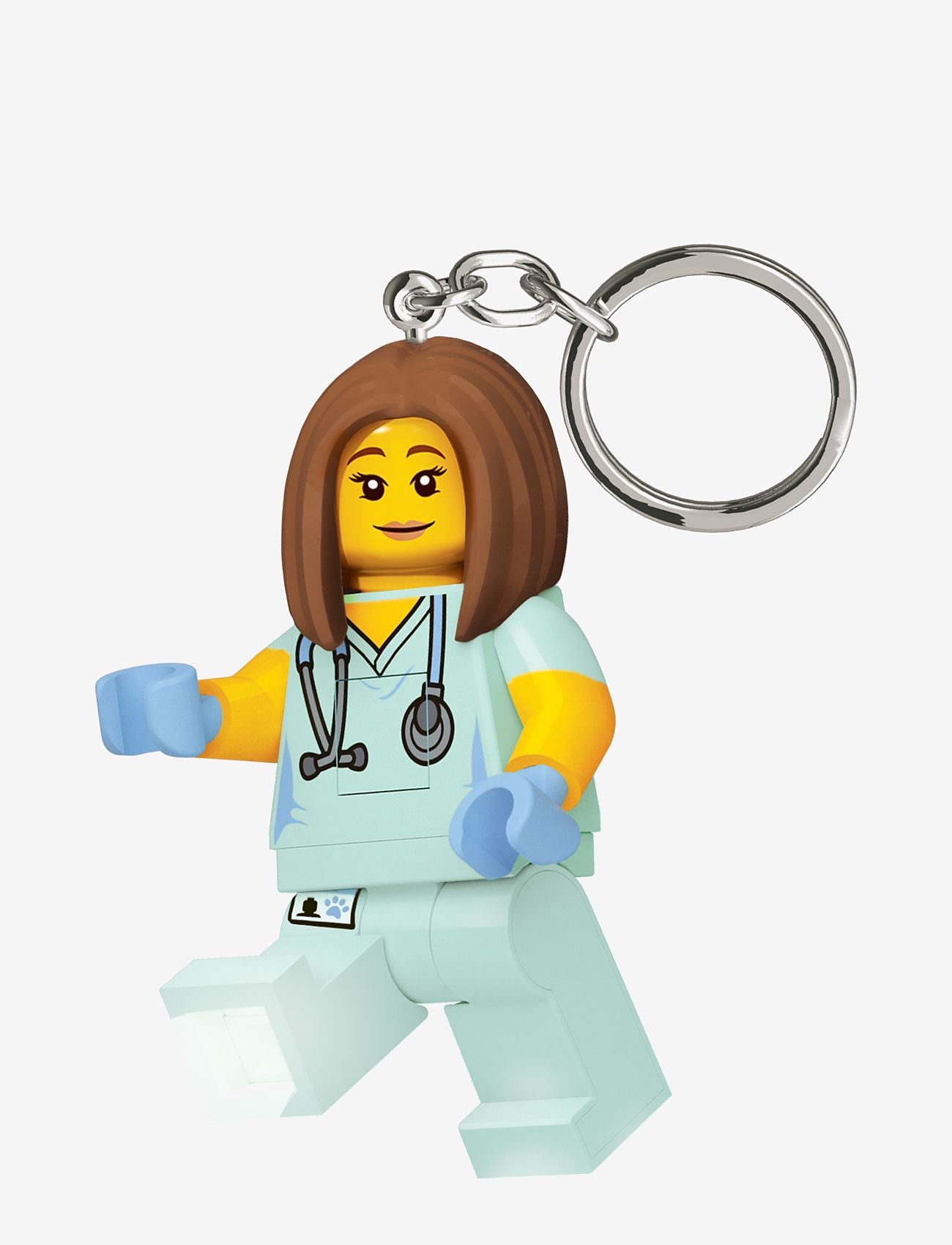 LEGO - LEGO IKONISK, SYGEPLEJERSKE, nøglering med LED-lys - nøgleringe - green - 3