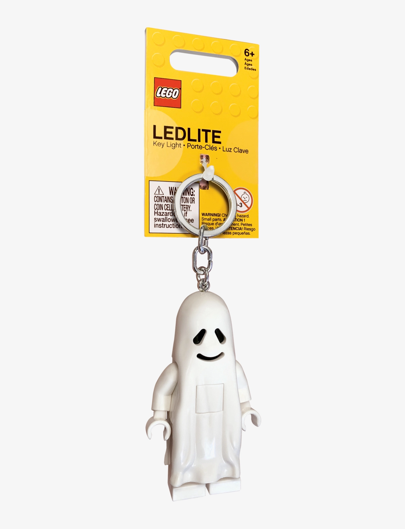 LEGO Ikonisk, Ghost Nøglering Med Led-Lys, One Size, Bags, Weiß - Bag Tags, Kinder