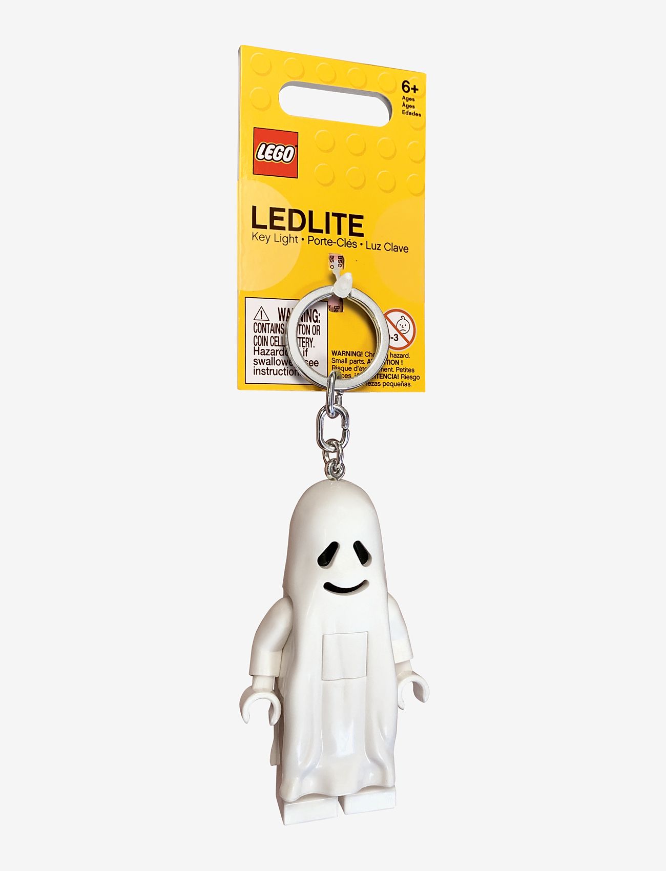 LEGO - LEGO IKONISK, GHOST Nøkkelring med LED-lys - nøkkelringer - white - 0