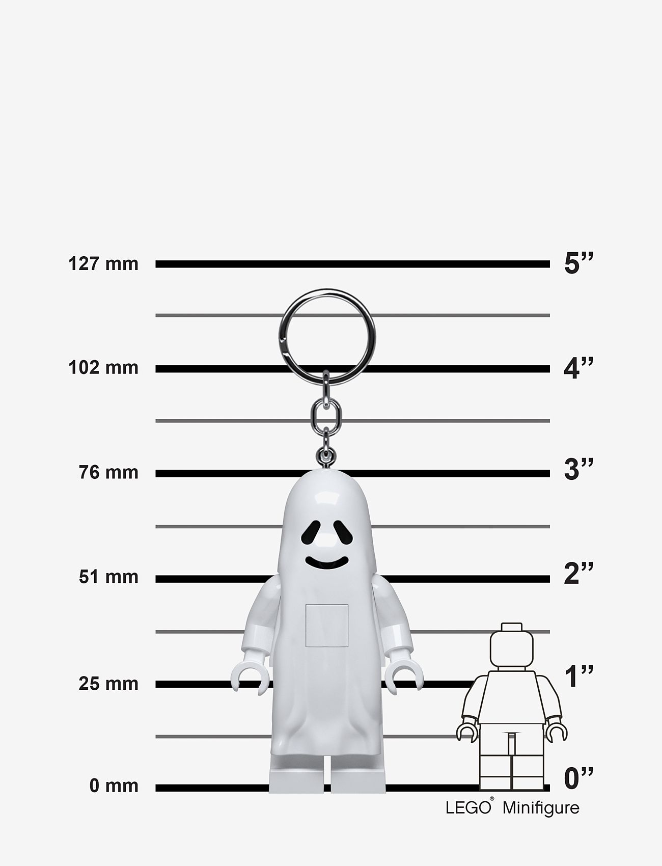 LEGO - LEGO IKONISK, GHOST Nøkkelring med LED-lys - nøkkelringer - white - 5
