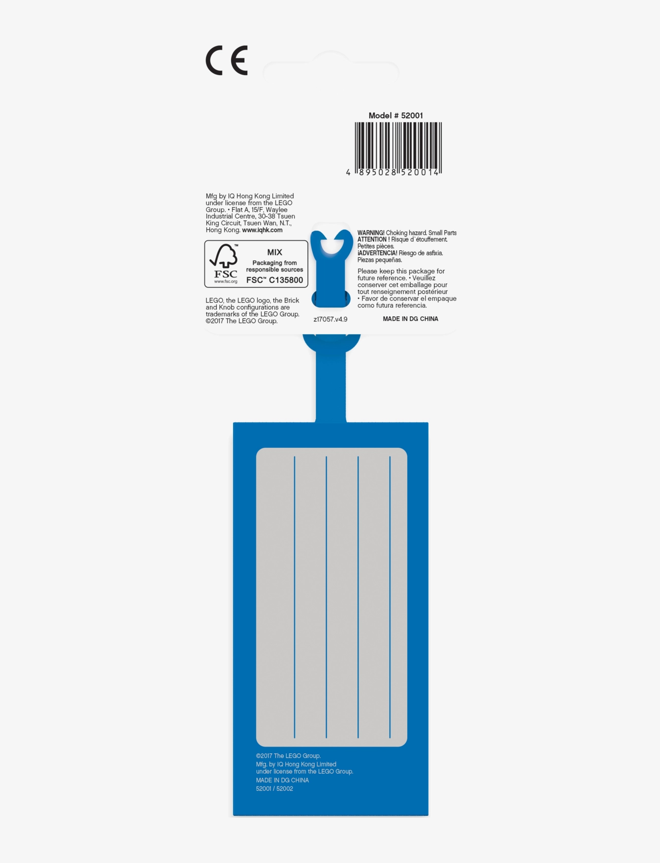 LEGO - LEGO ICONIC, Luggage tag, BLUE - zubehör für taschen - blue - 5
