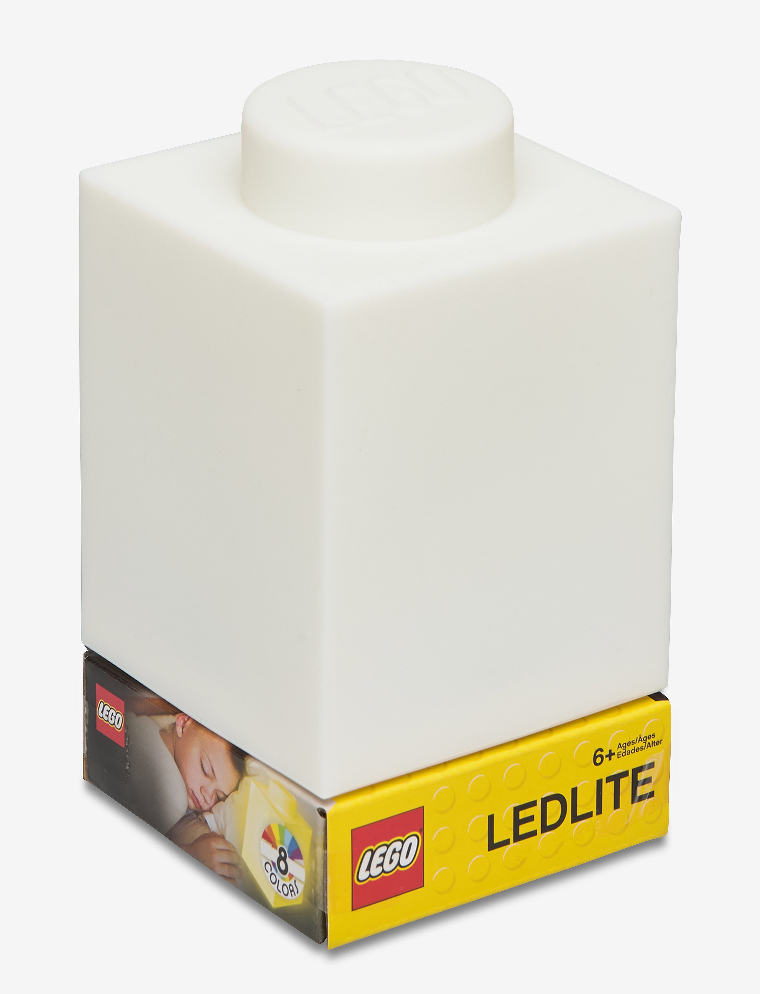 EUROMIC Lego Ikonisk, Silikoneklods 1000% Med Led-Lys Hvid Weiß - One Size - Kinder