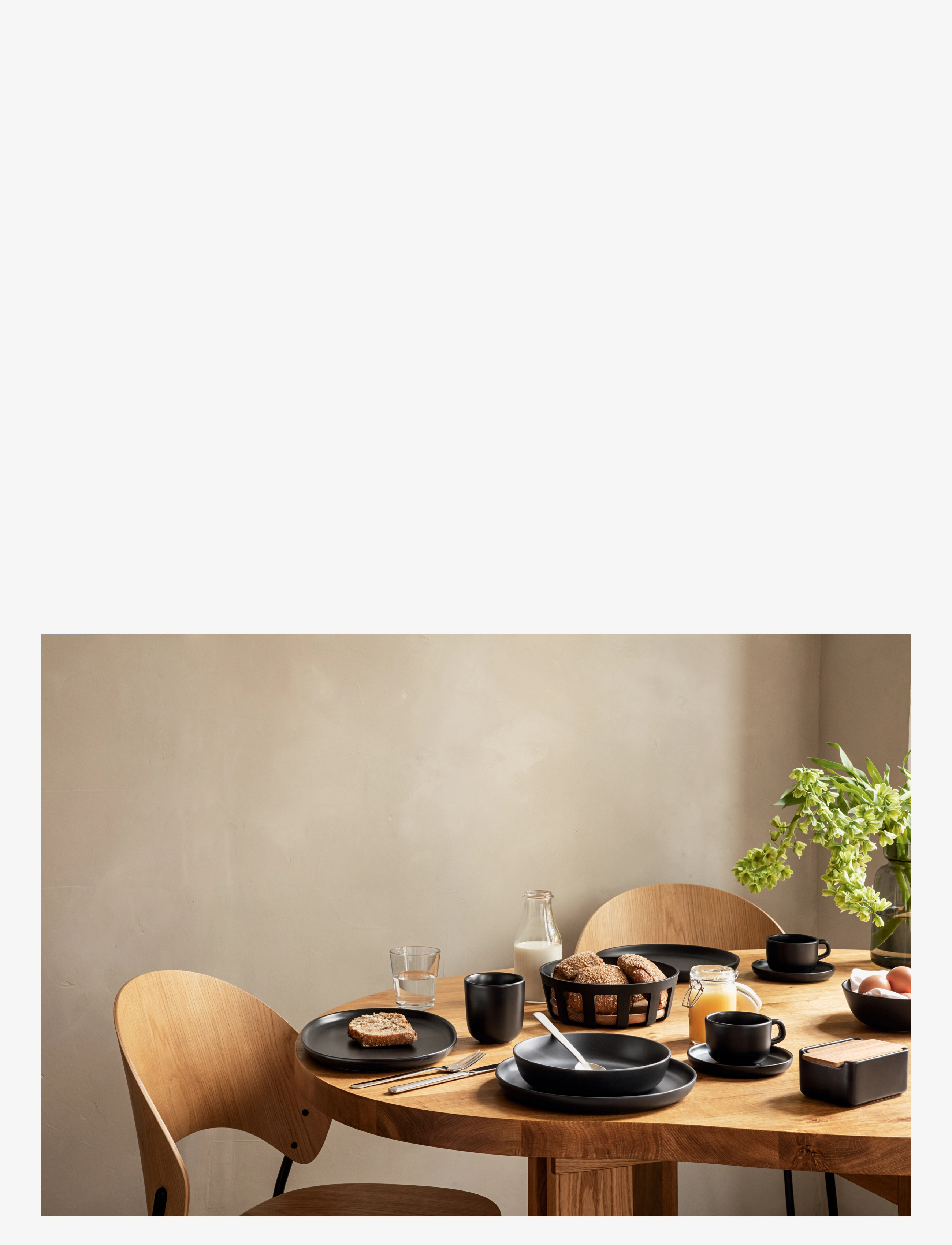 Eva Solo - Butter dish w/oak lid Nordic kitchen - black - 3