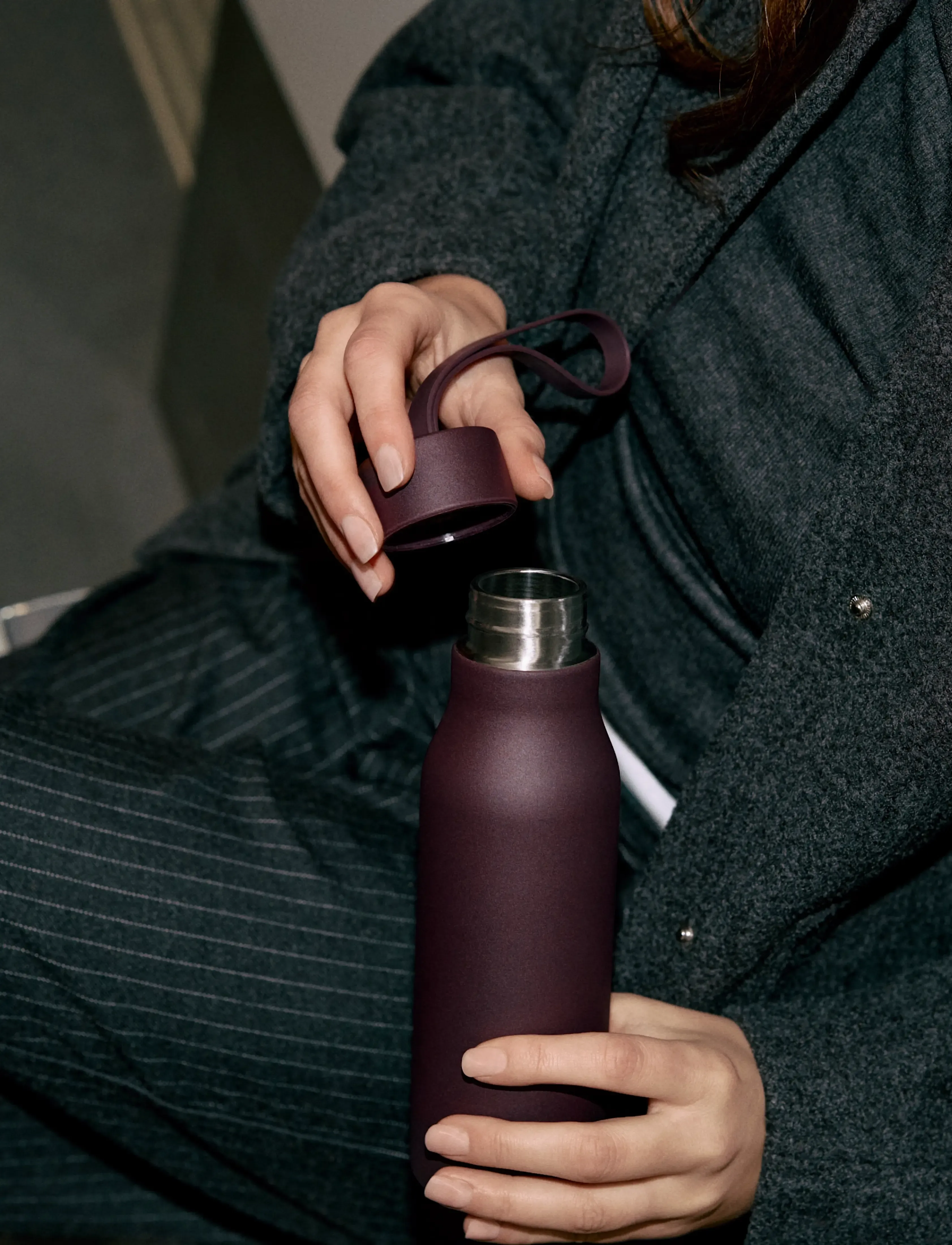 Eva Solo - RE-Hydrate Thermo flask 0.5 L Fig purple - termoflasker - fig purple - 4