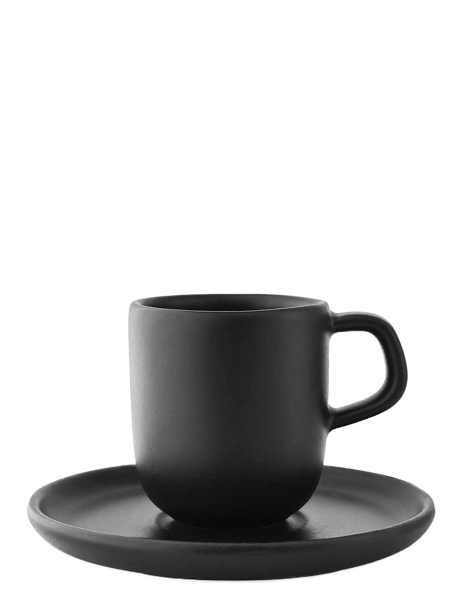 Eva Solo - Nordic kitchen espresso cup with saucer - espressotassid - black - 1