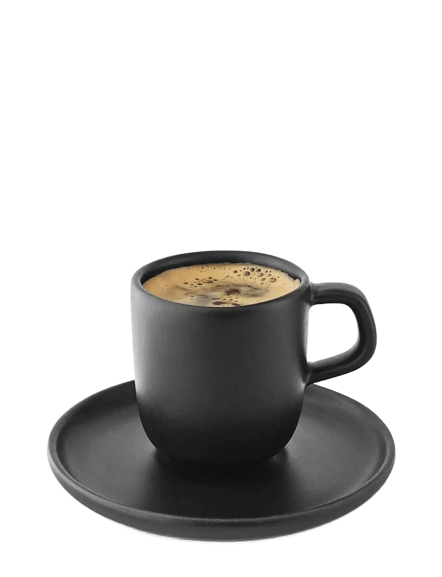 Eva Solo - Nordic kitchen espresso cup with saucer - espressotassid - black - 2