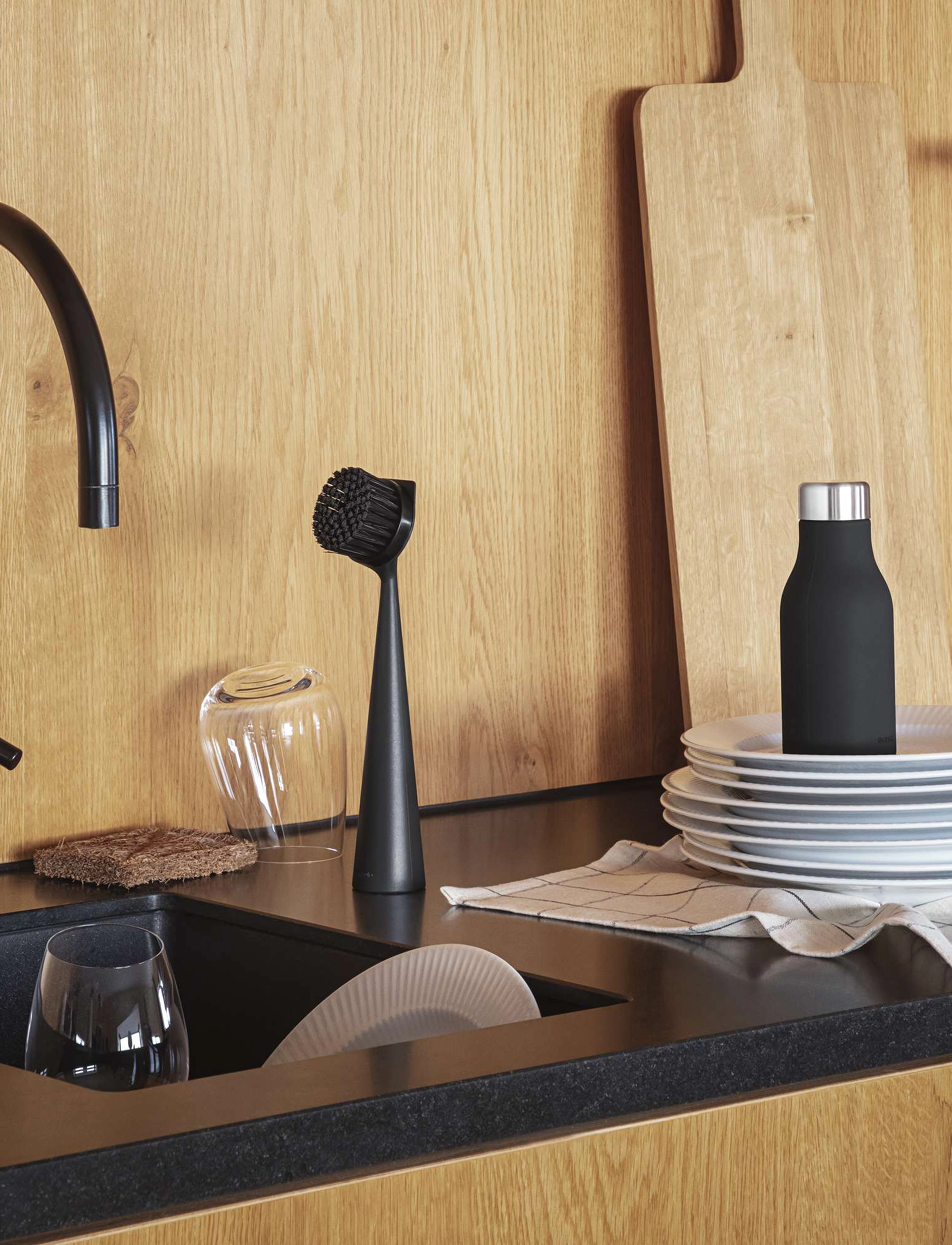 Eva Solo Opvaskebørste Nylonhår, One Size, Dishes, Schwarz - Cloths & Dishbrush, Homeware