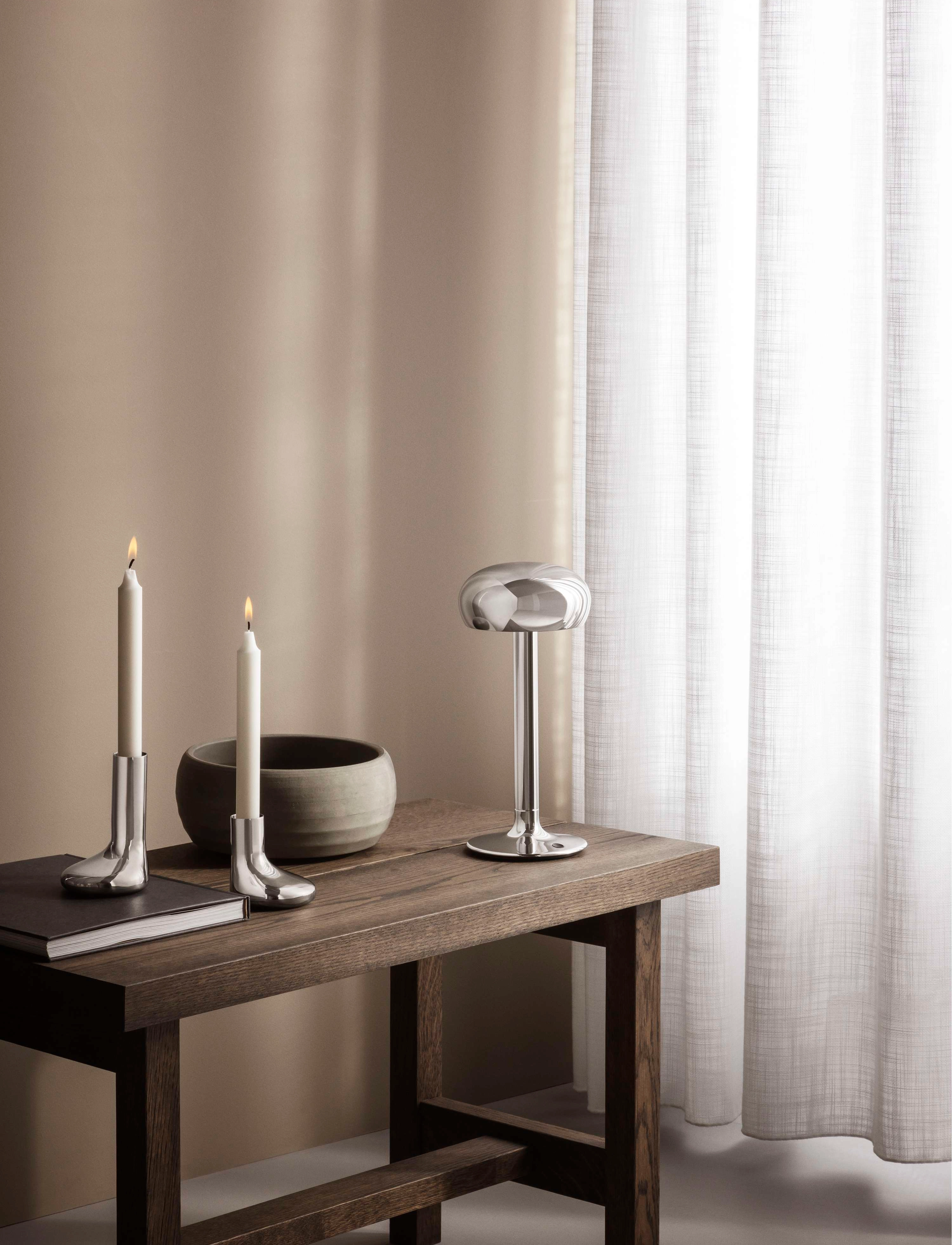 Eva Solo - Mellow Ljusstake 12 cm - köp efter pris - polished steel - 0