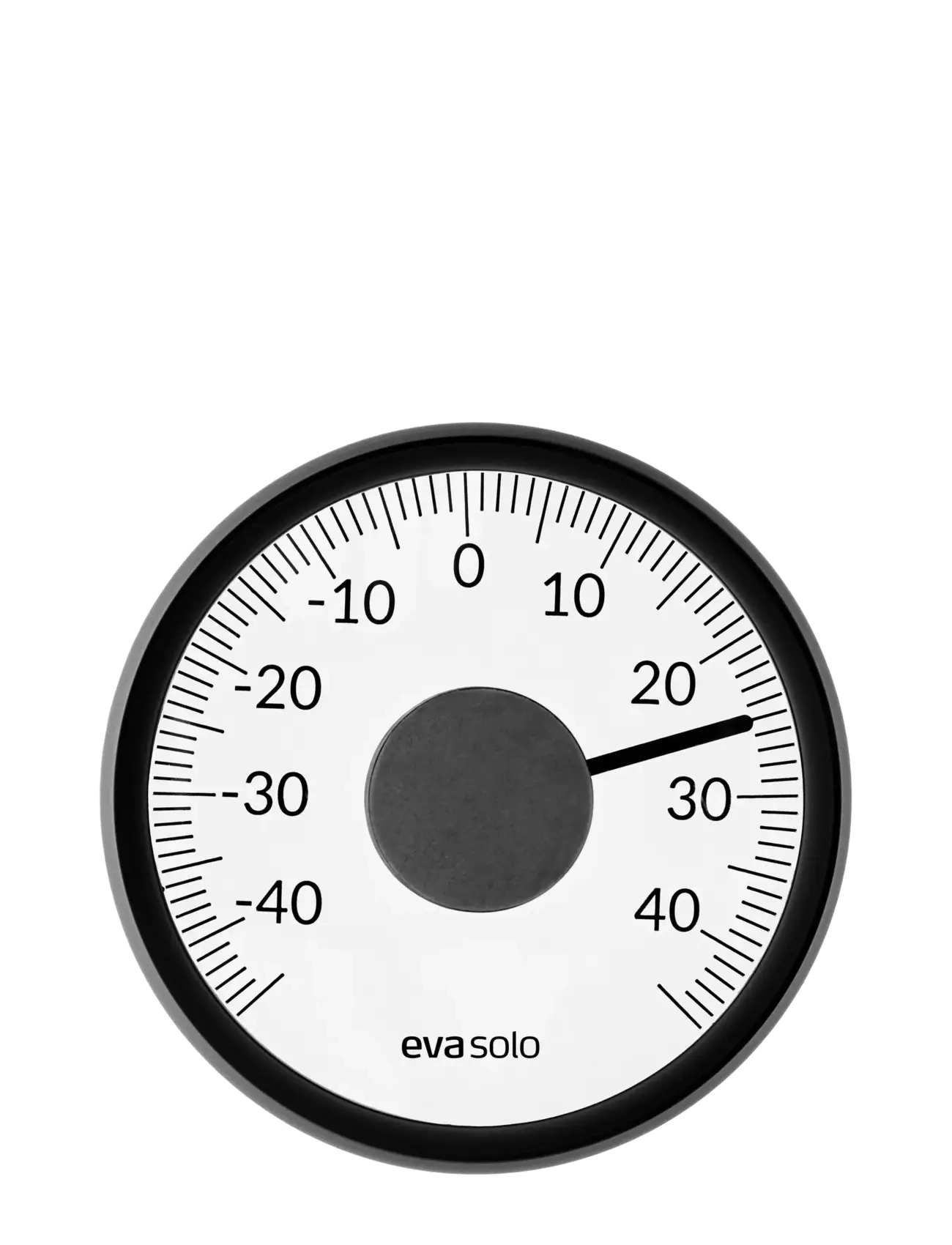 Eva Solo Udendørstermometer Til Vindue, Termometer og timer, Sort, Str: H:3.3CM LÆNGDE:8.5CM B:3CM