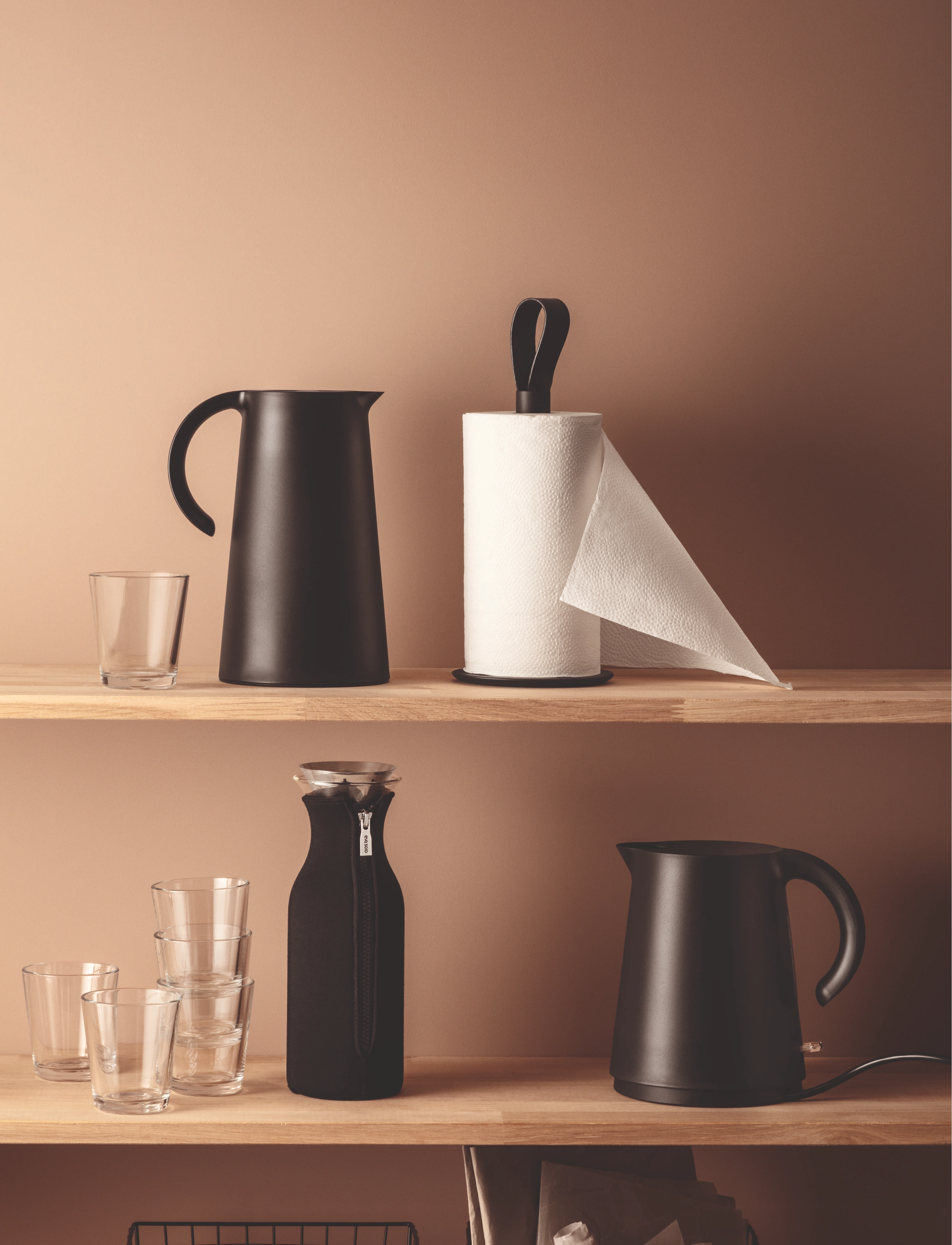 Eva Solo Køleskabskaraffel 1,0L Black Woven, 1 L, Jugs & Carafes, Schwarz - Thermal Homeware