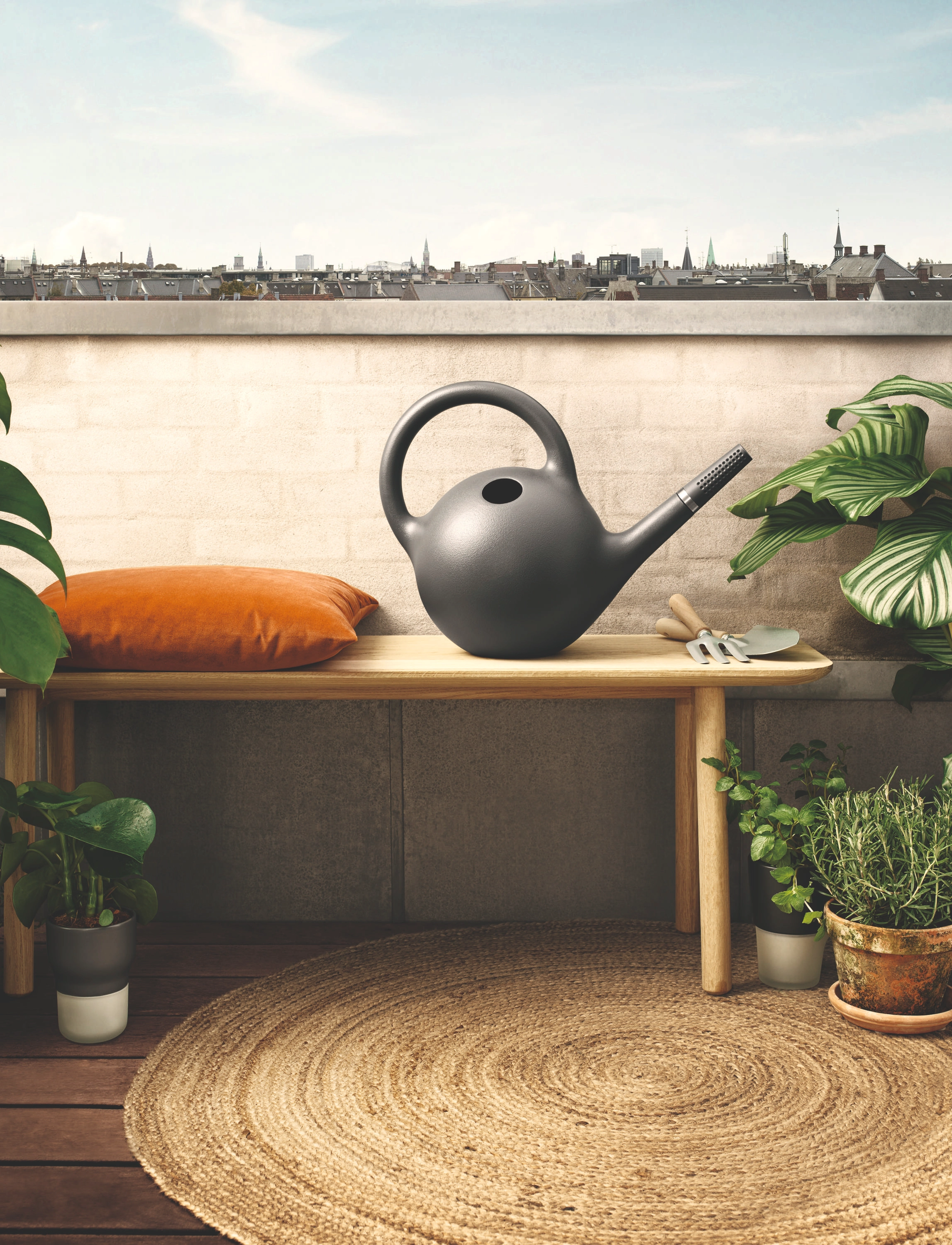 Eva Solo Globe Vandkande 9L Dark Grey, 9 L, Decoration, Grau - Watering Cans, Homeware