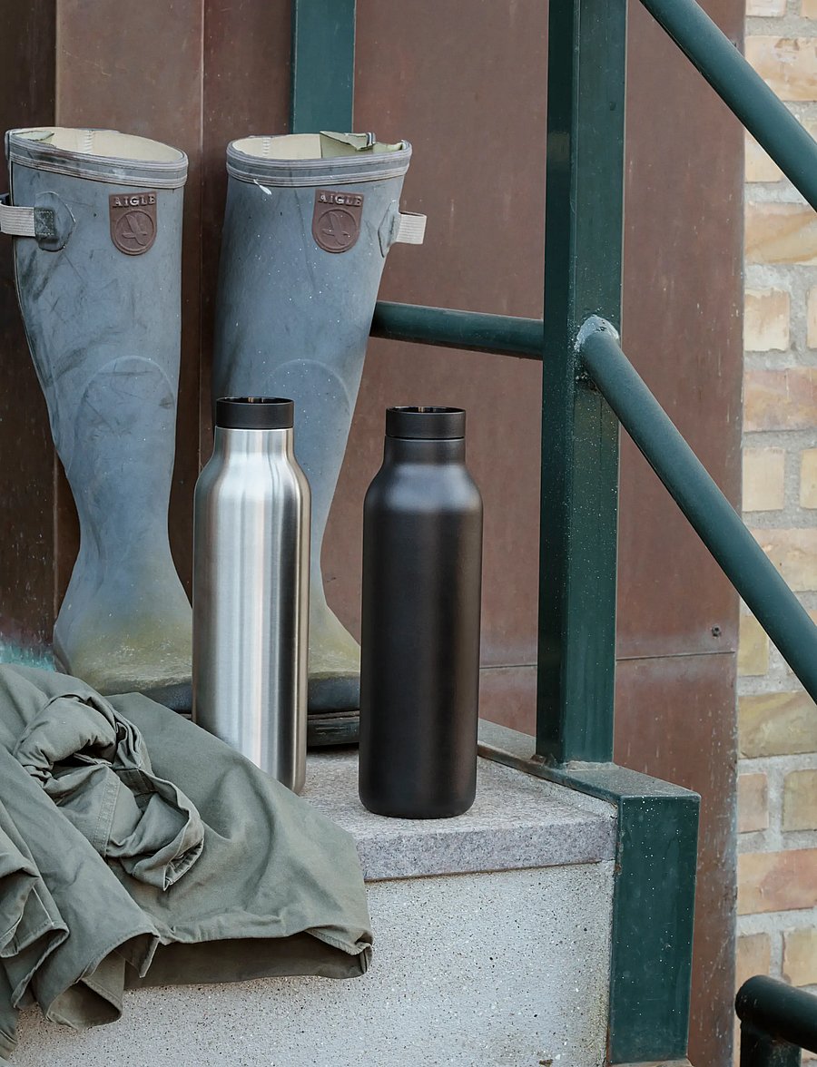 Eva Solo - Urban thermo flask 0.7 l Steel/Black - termopudelid - black, steel - 0